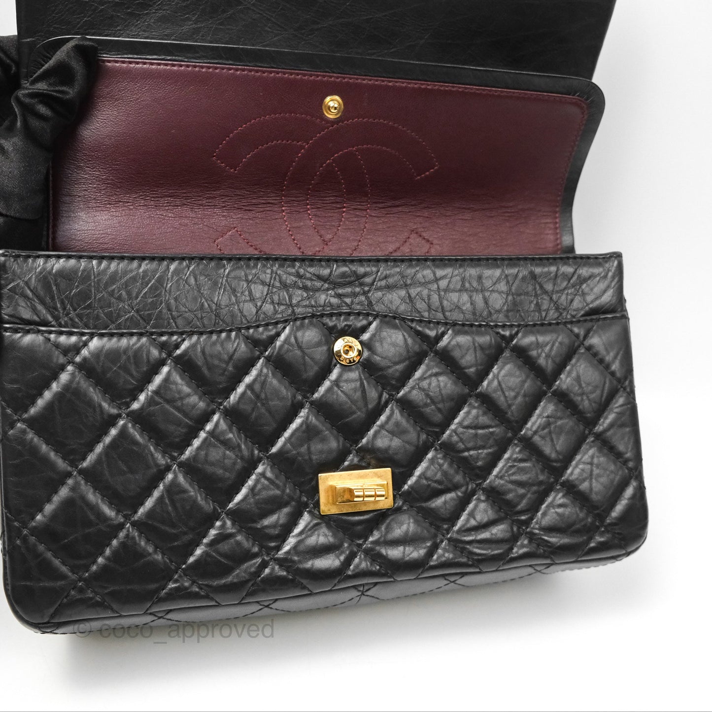 Chanel Reissue 226 Quilted Black Aged Calfskin Aged Gold Hardware