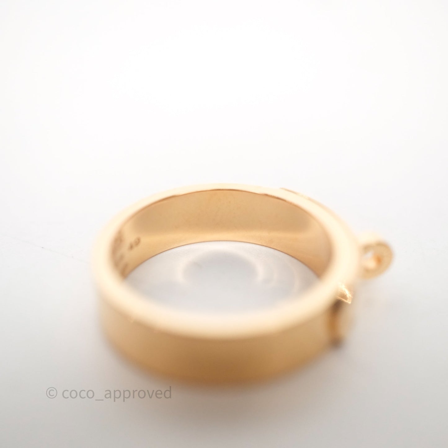 Hermès Kelly Ring Small Model Rose Gold Diamonds Size 49