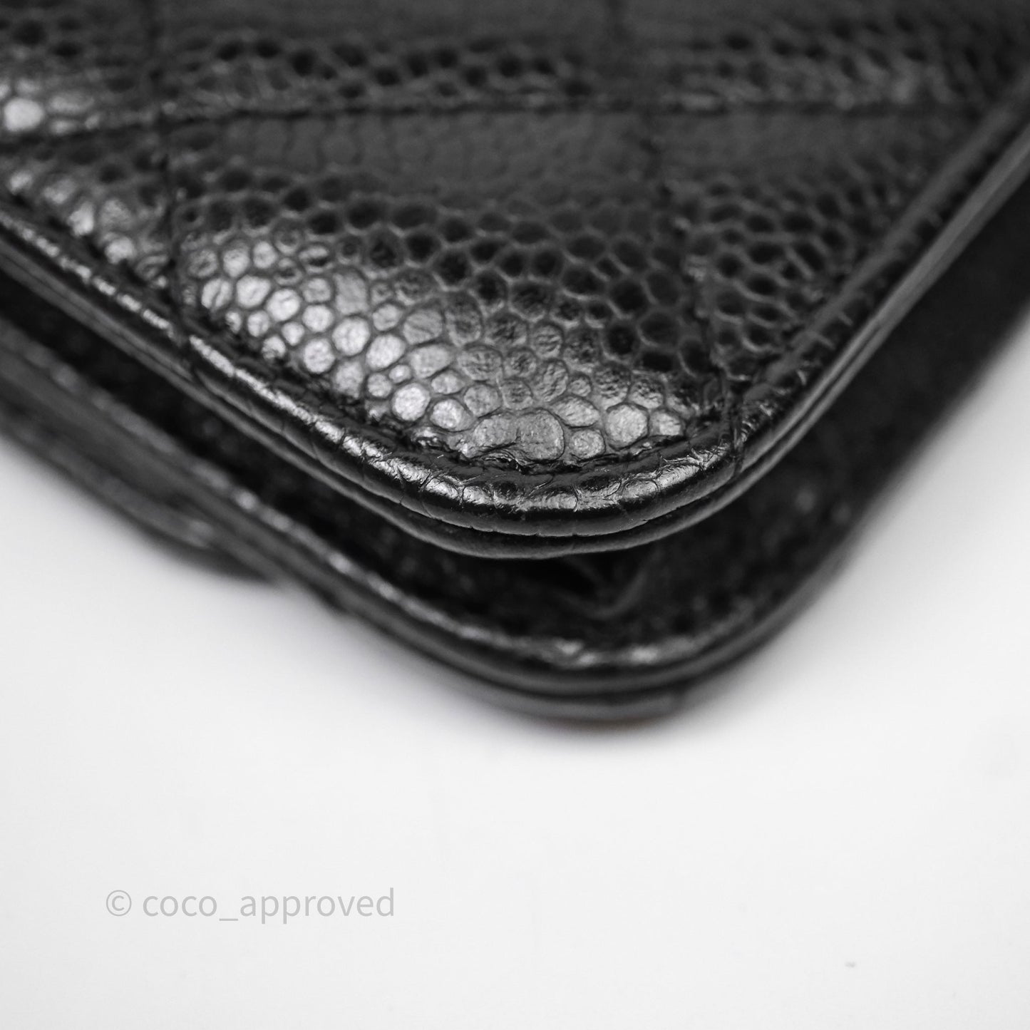 Chanel Quilted WOC Black Caviar Gold Hardware