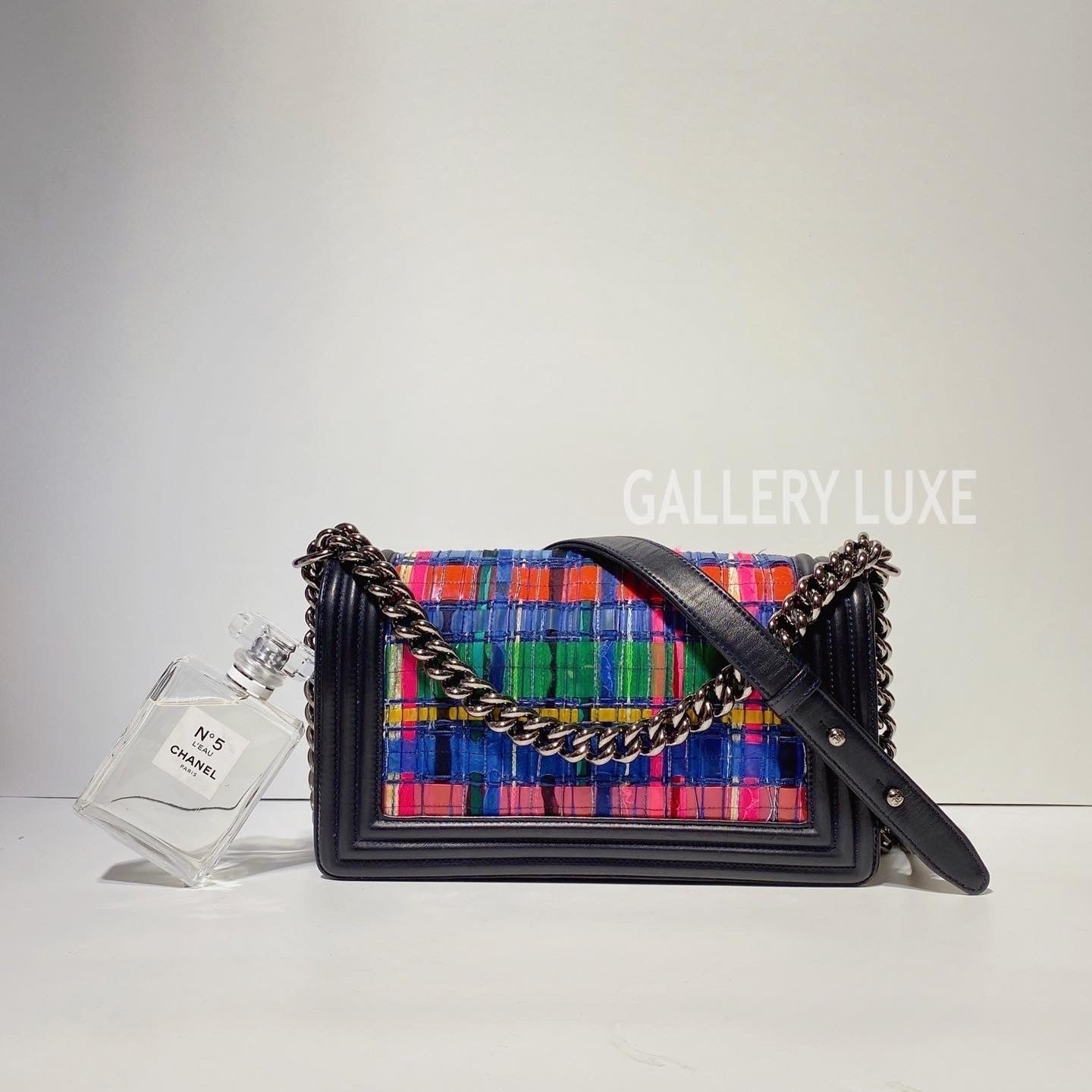 No.3339-Chanel Weaving & Lambskin Boy 25cm