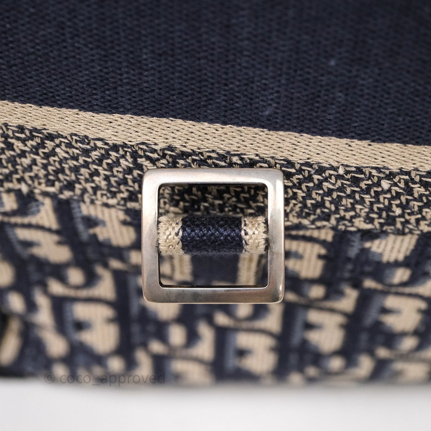 Christian Dior Medium DiorCamp Messenger Bag Oblique Embroidery Blue