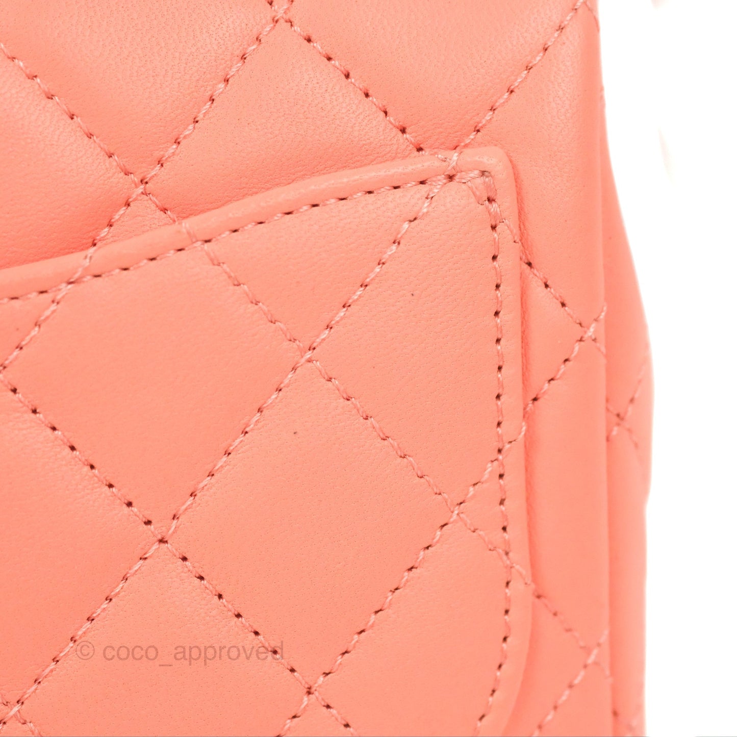 Chanel Pearl Crush Mini Square Quilted Pink Lambskin Aged Gold Hardware