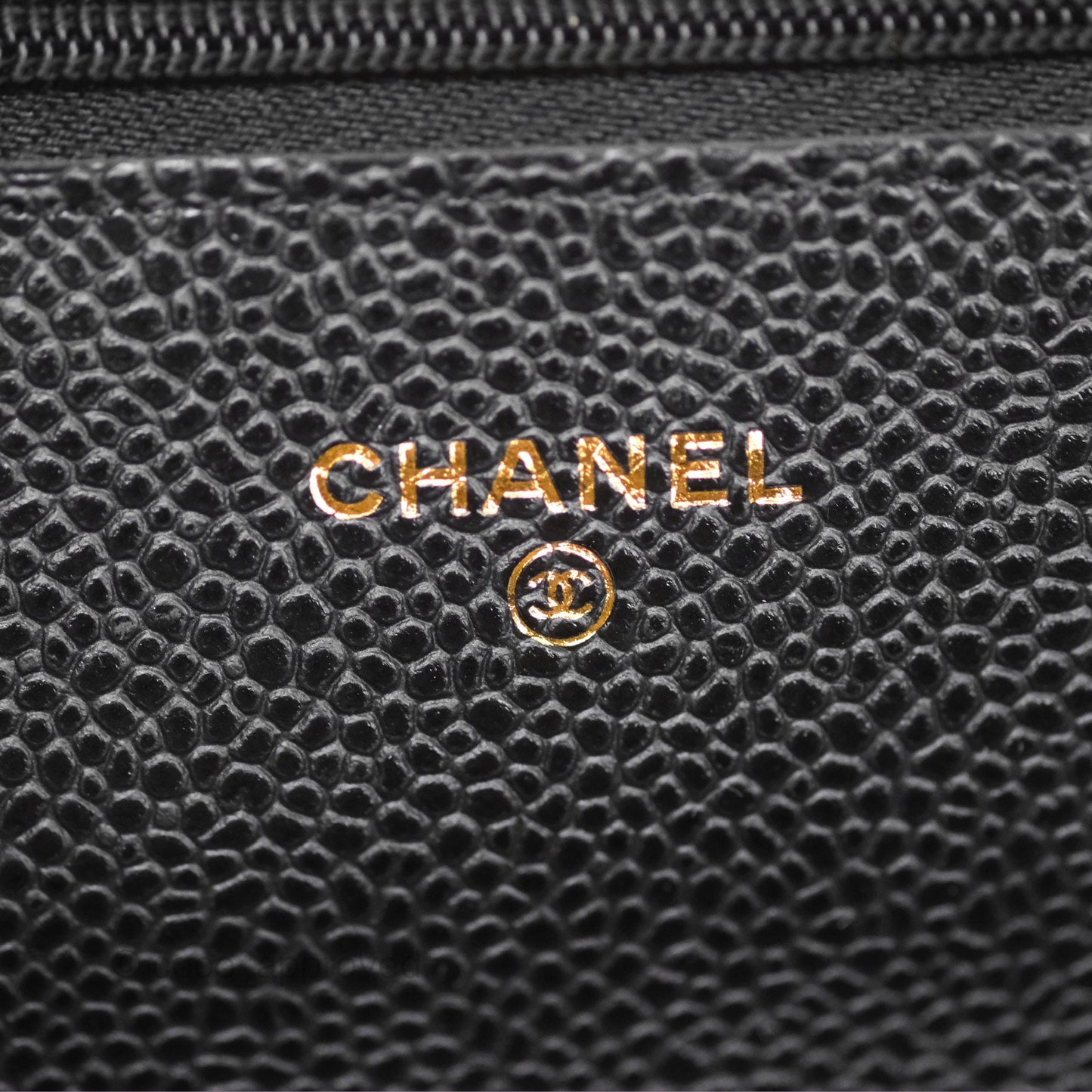 Chanel Classic Wallet On Chain WOC Quilted Black Caviar Gold Hardware