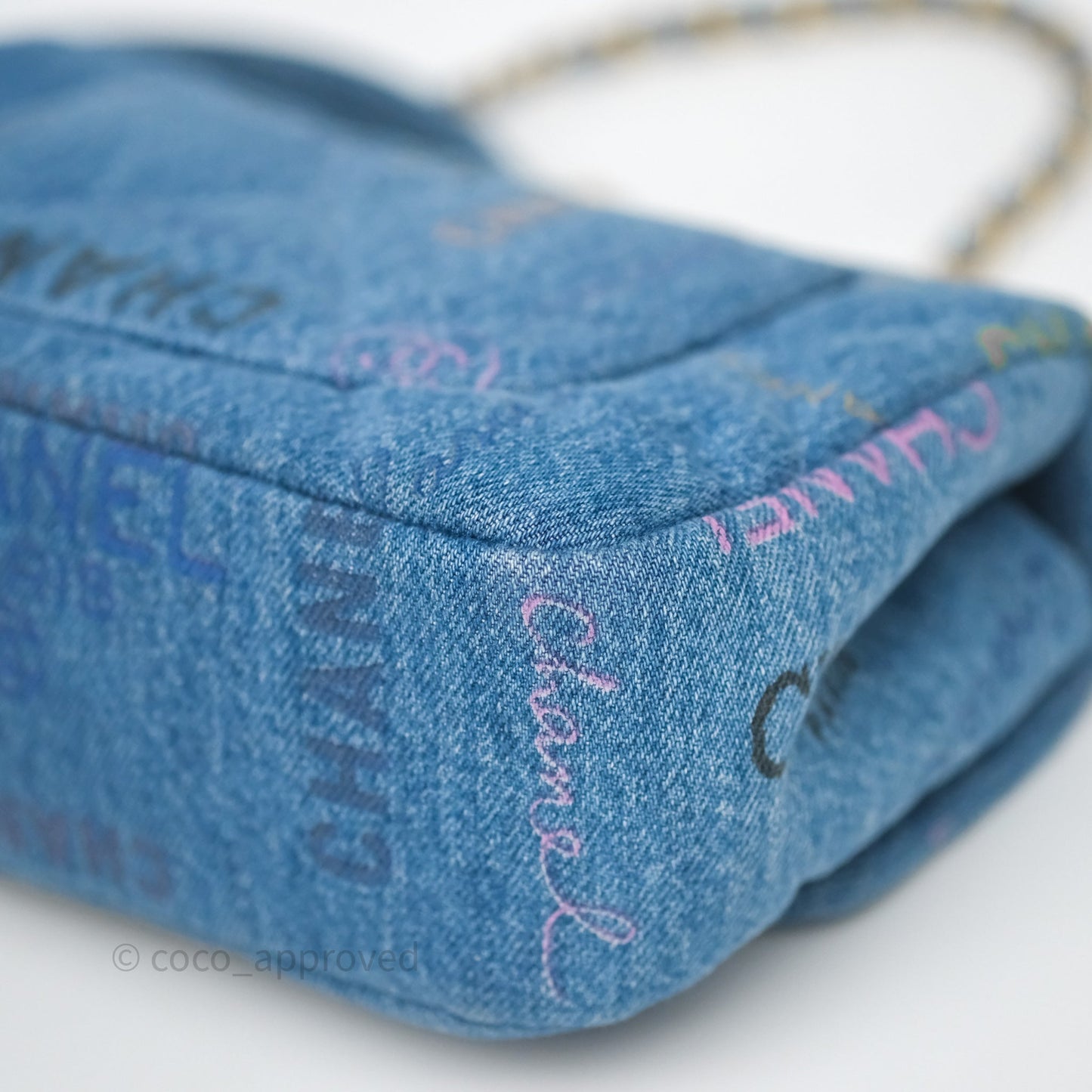 Chanel Small Denim Mood Flap Quilted Blue Multicolor