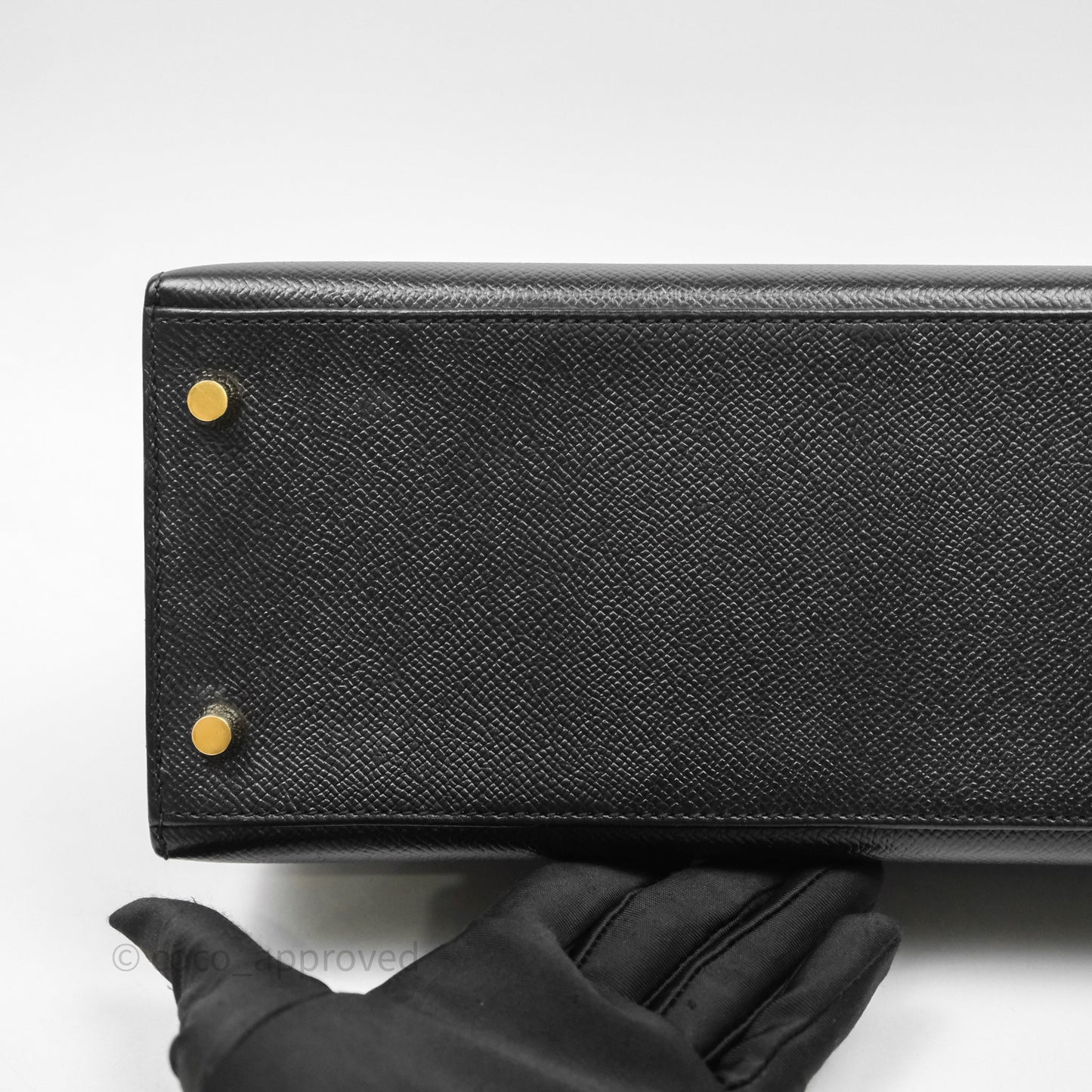 Hermès Kelly 28 Sellier Black Noir 89 Epsom Gold Hardware