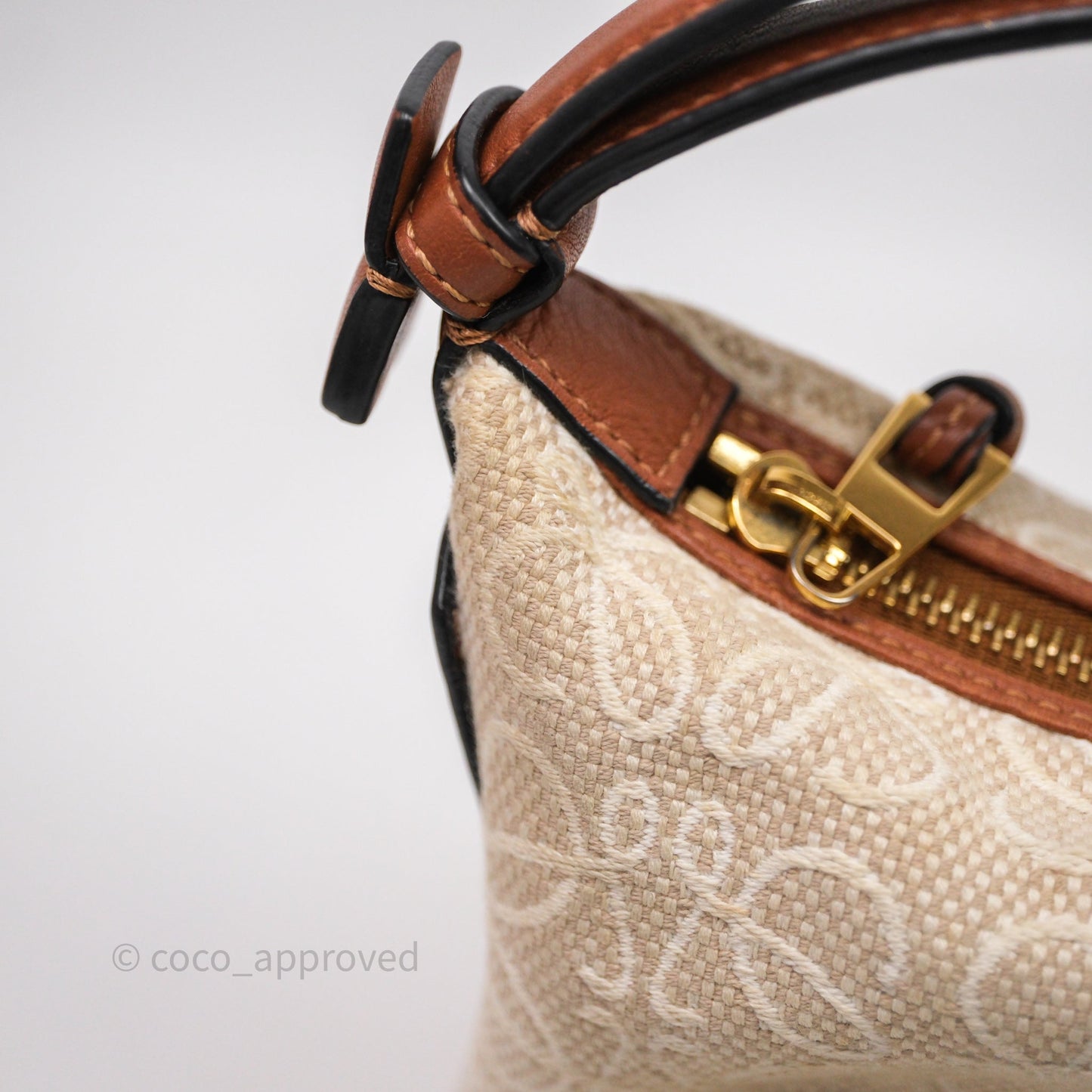 Loewe Top Handle Cubi Bag Anagram Jacquard