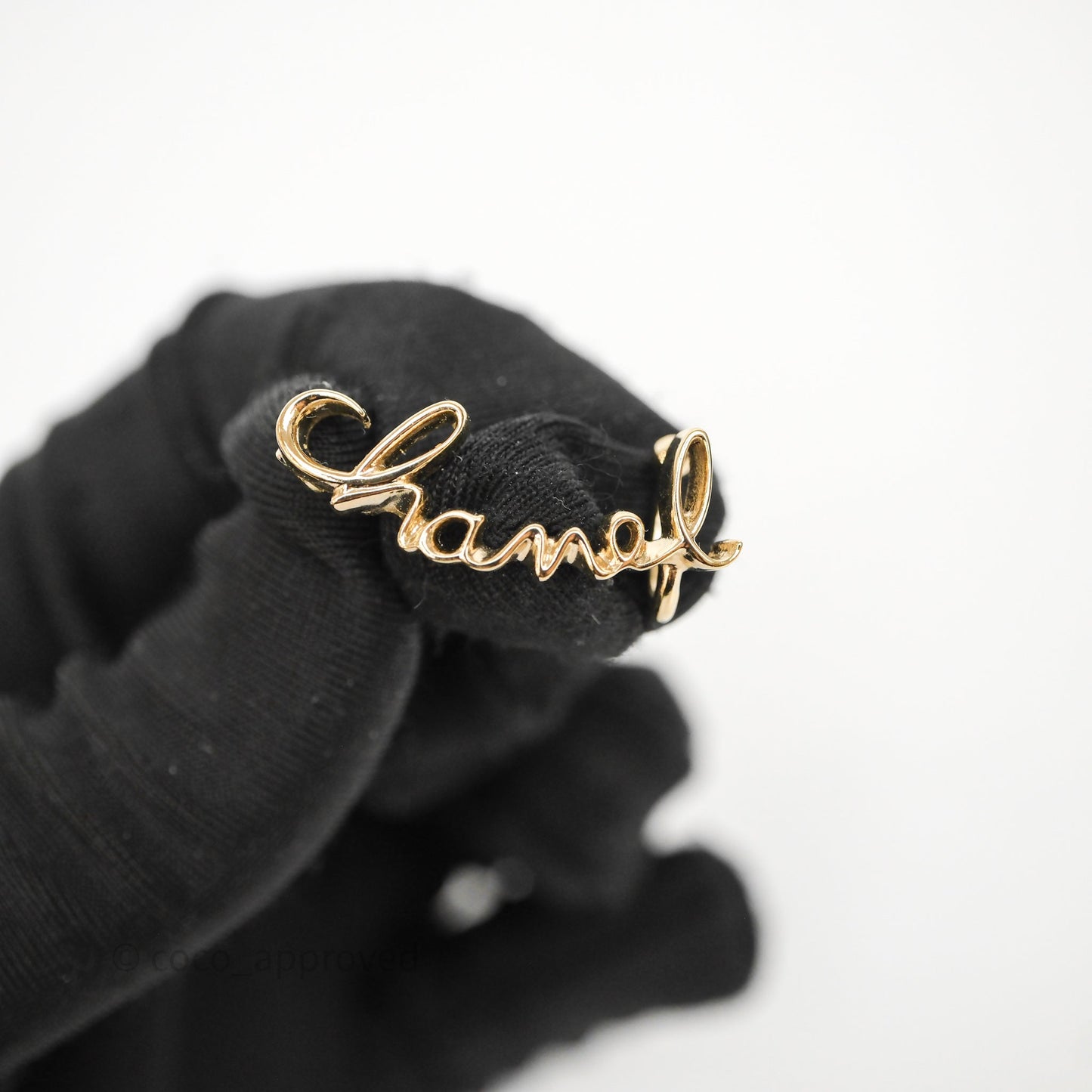 Chanel CC Coco Crystal Earrings Ear Cuff Gold Tone 22P
