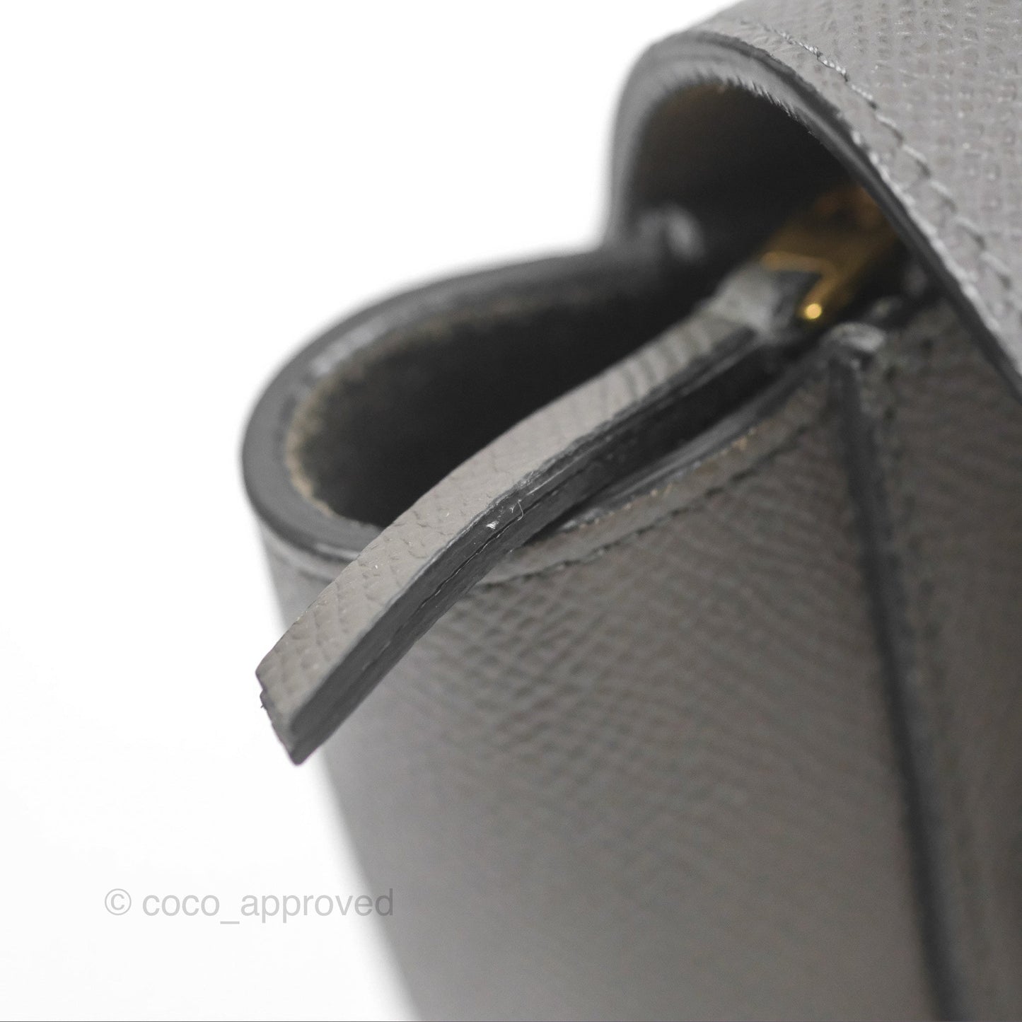 Celine Pico Belt Bag Grey Grained Calfskin Gold Hardware
