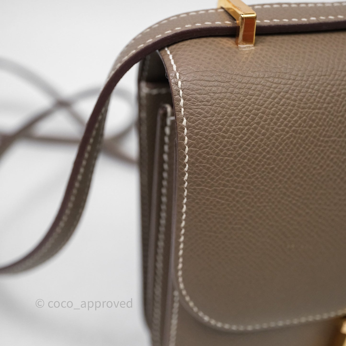 Hermès Constance Mini 18cm Etoupe Epsom Gold Hardware