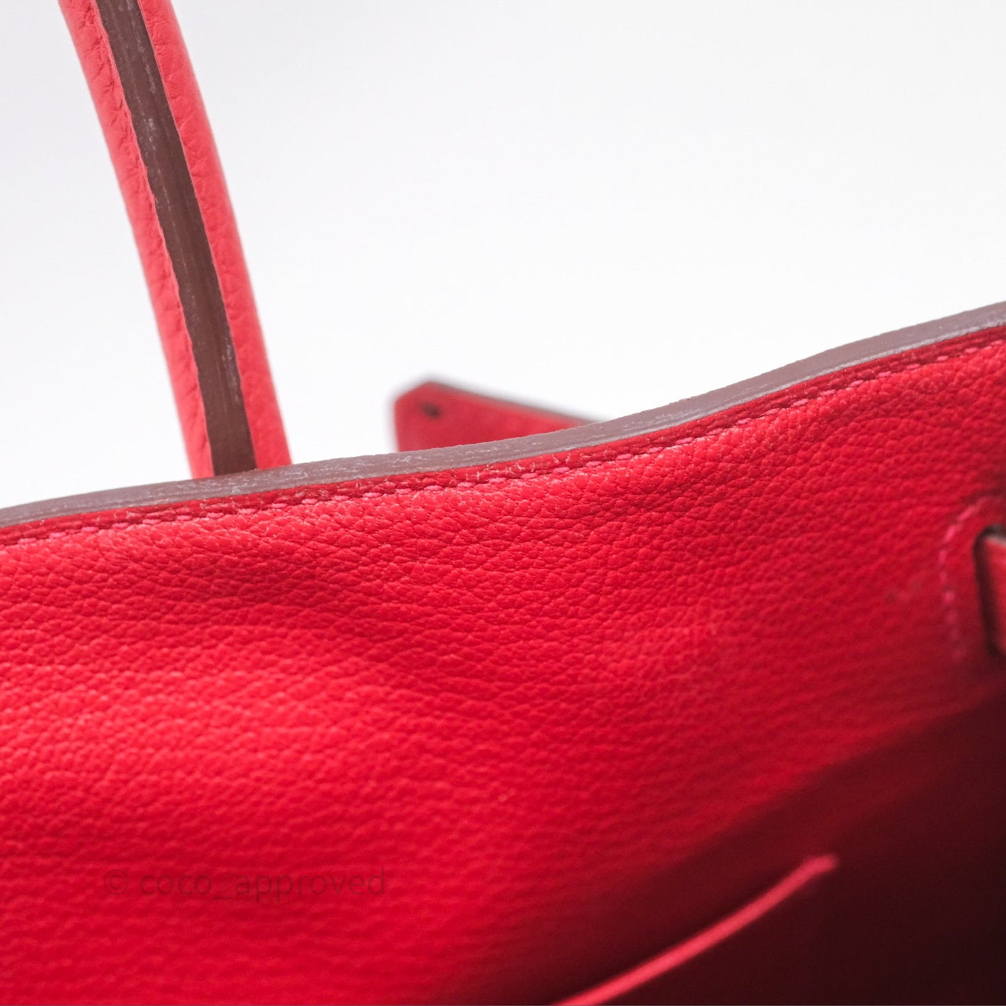 Hermès Birkin 30 Retourne Geranium D5 Togo Gold Hardware