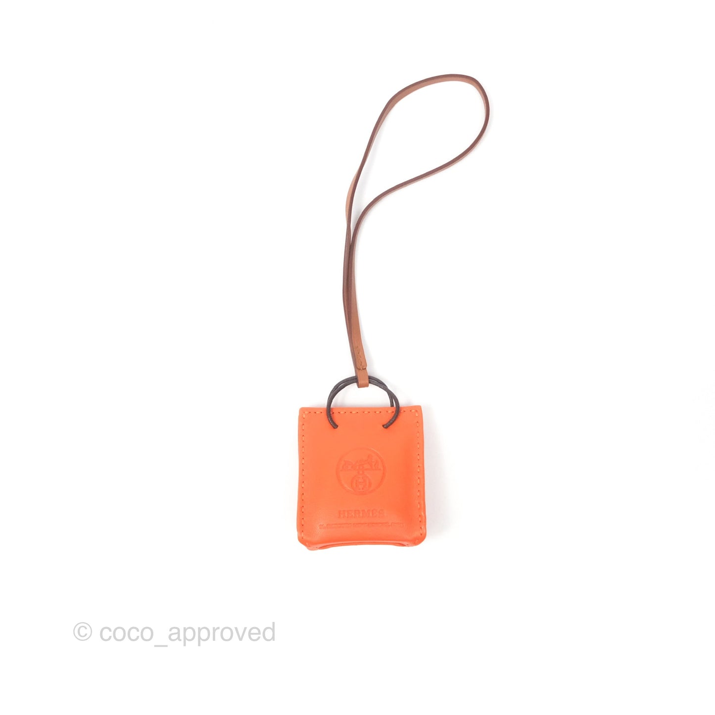 Hermès Orange Shopping Bag Charm