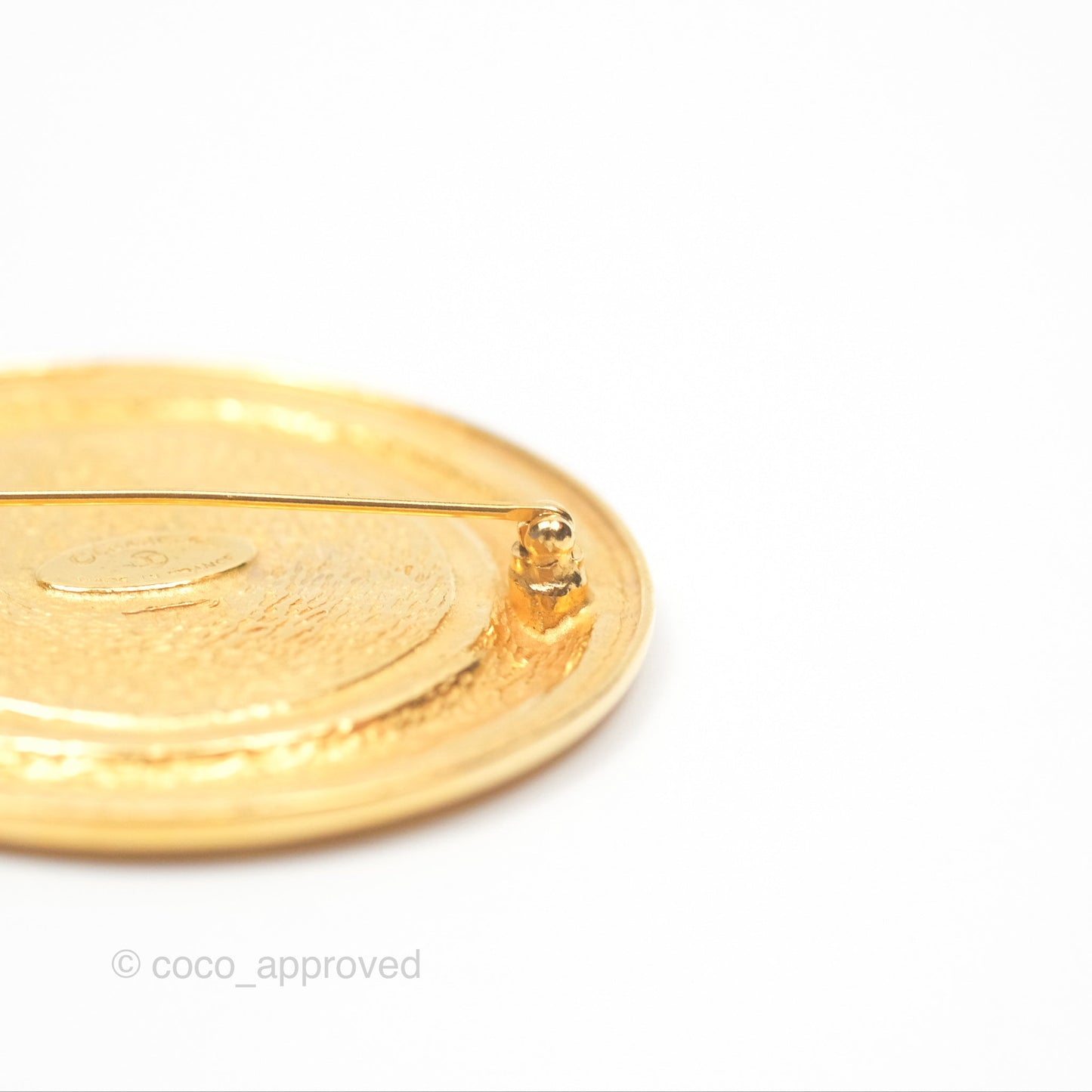 Chanel Vintage Rue Cambon Medallion Brooch