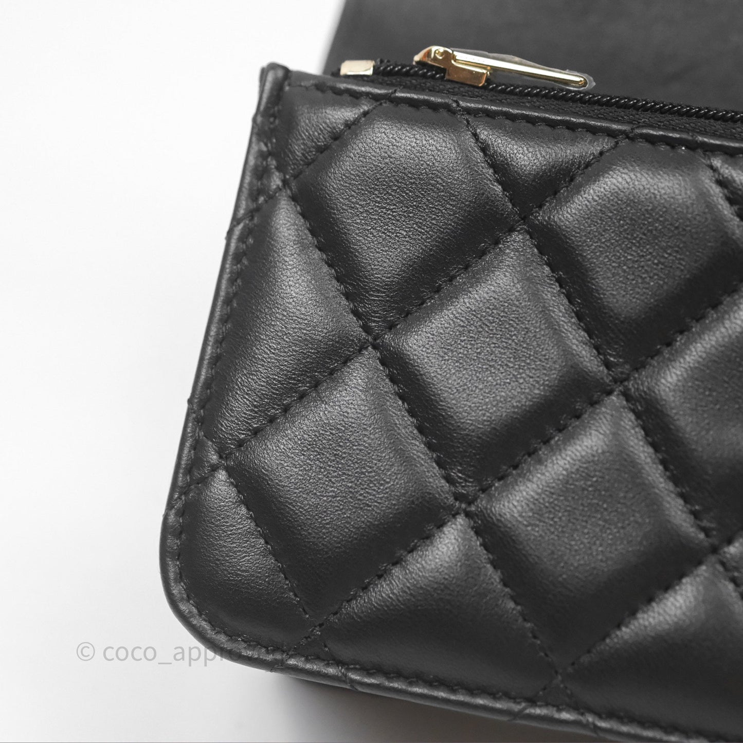 Chanel Top Handle Mini WOC Black Lambskin Gold Hardware