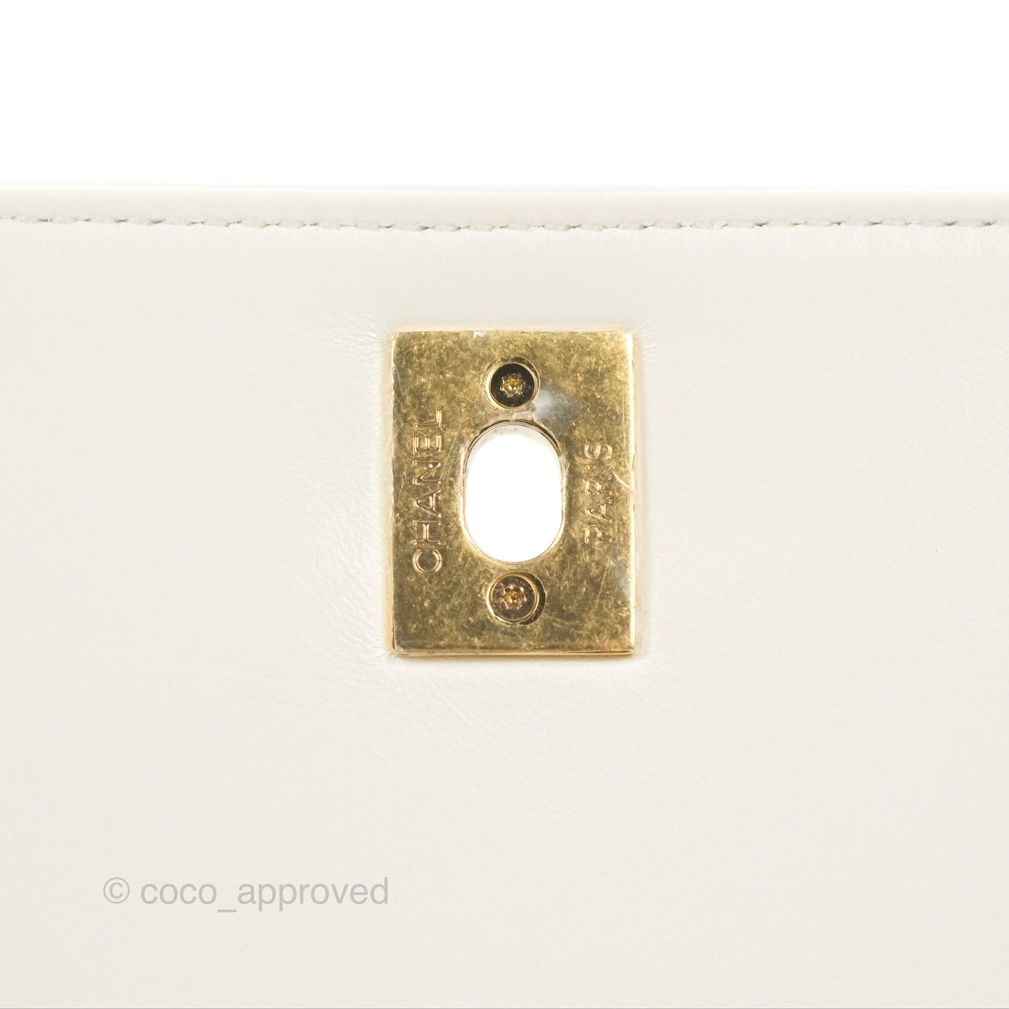 Chanel Mini Flap Bag with Enamel Charm Chain White Lambskin Gold Hardware