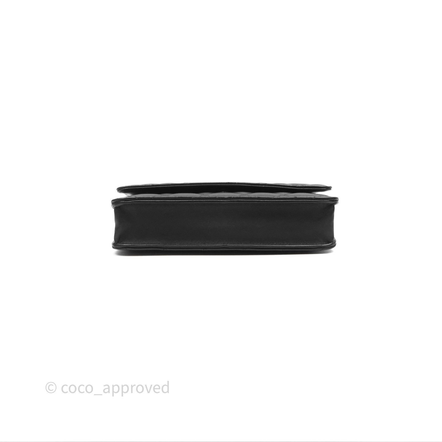 Chanel Quilted Classic Wallet on Chain WOC Black Lambskin Gold Hardware