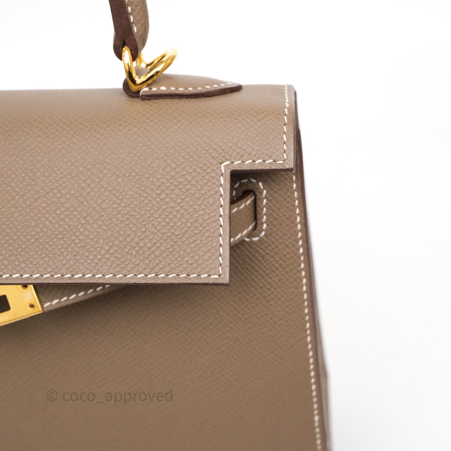 Hermès Kelly 25 Etoupe 18 Epsom Gold Hardware