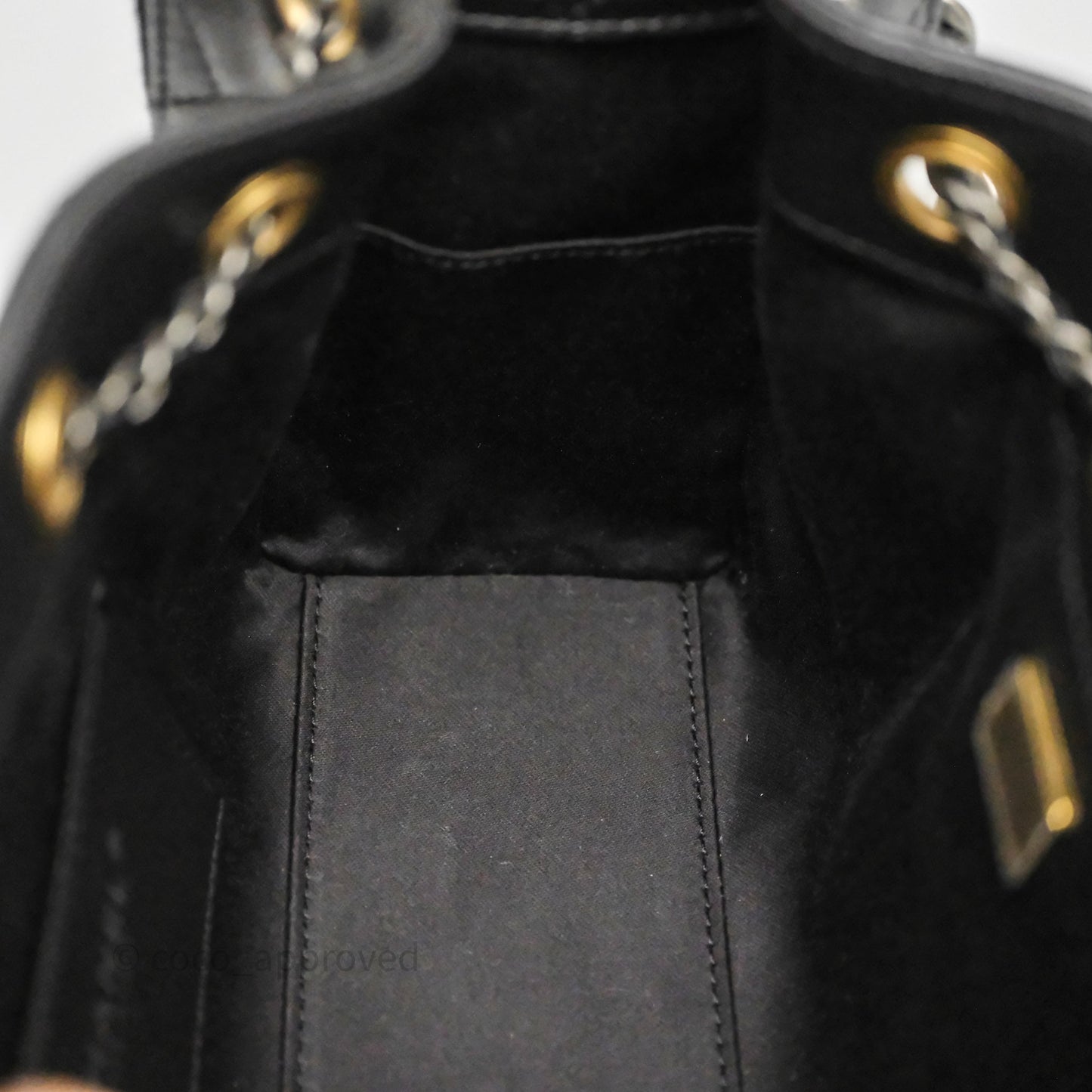 Chanel 25 Mini Black Shiny Crumpled Calfskin Mixed Hardware