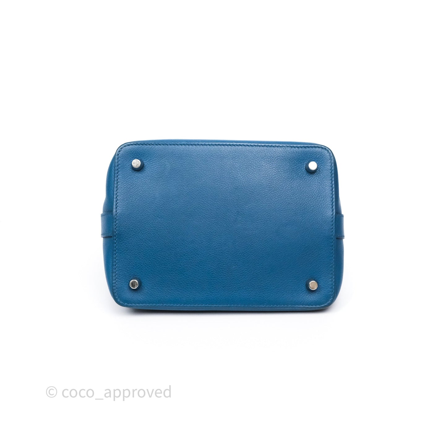 Hermès ToolBox 20 Bleu Cobalt 7C Evercolor Palladium Hardware