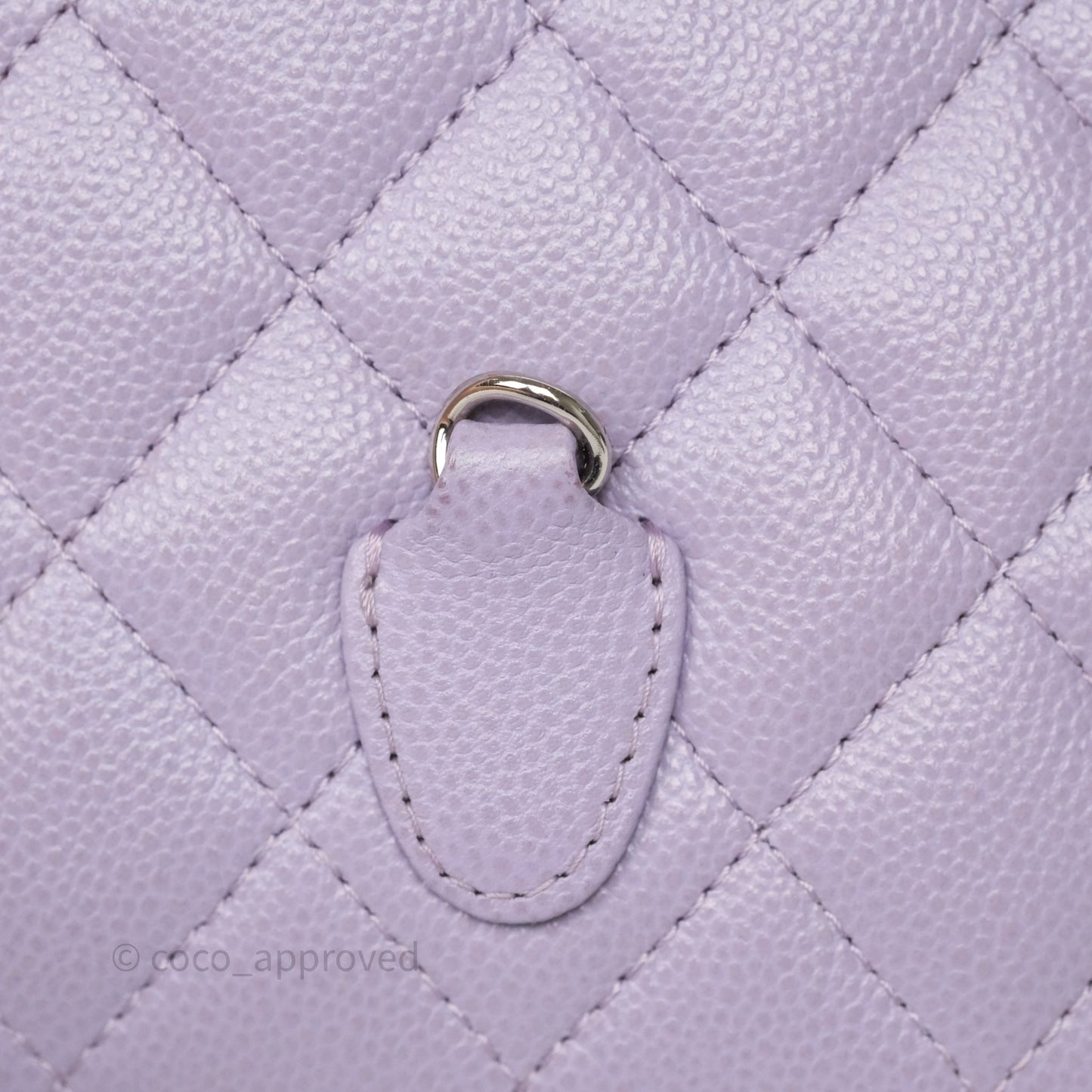 Chanel Classic Mini Backpack Lilac Caviar Silver Hardware