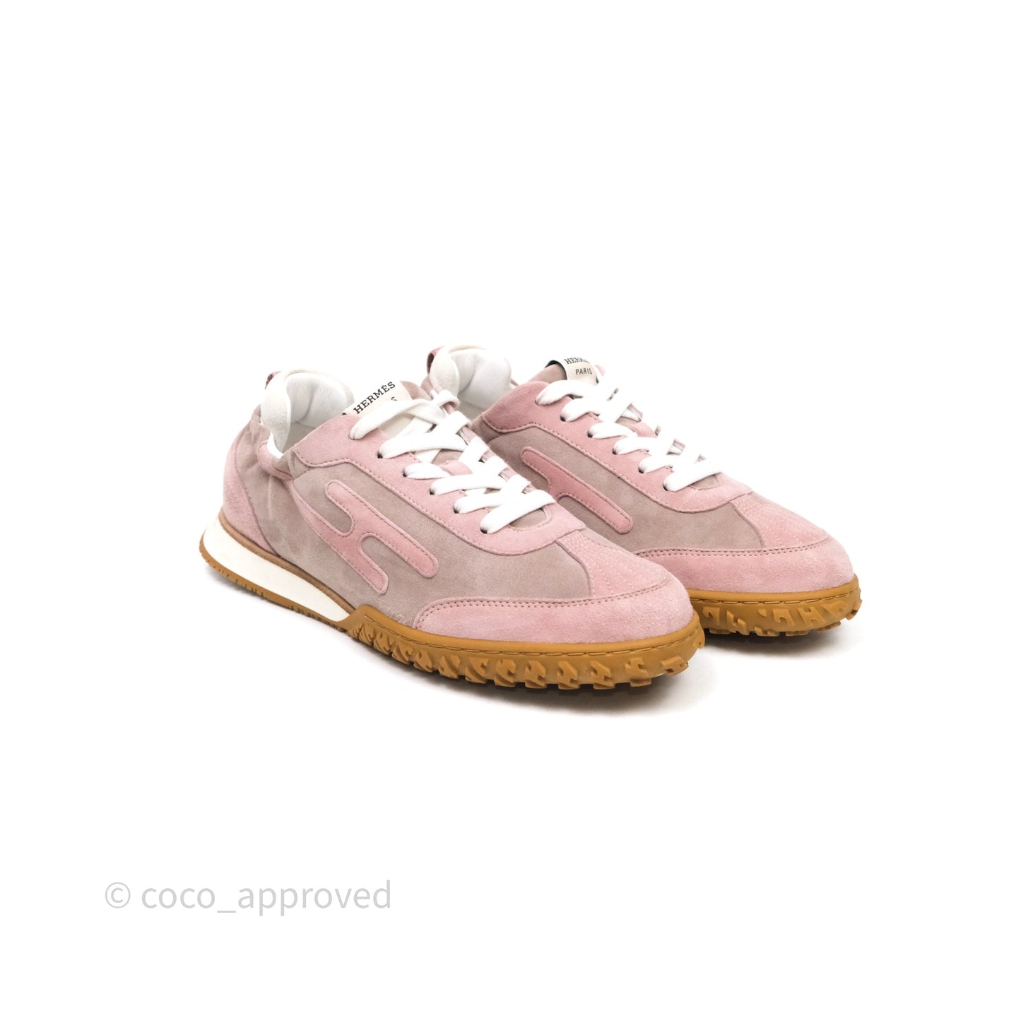 Hermès Jet Sneaker Rose Cancan /Rose Aquarelle Size 38