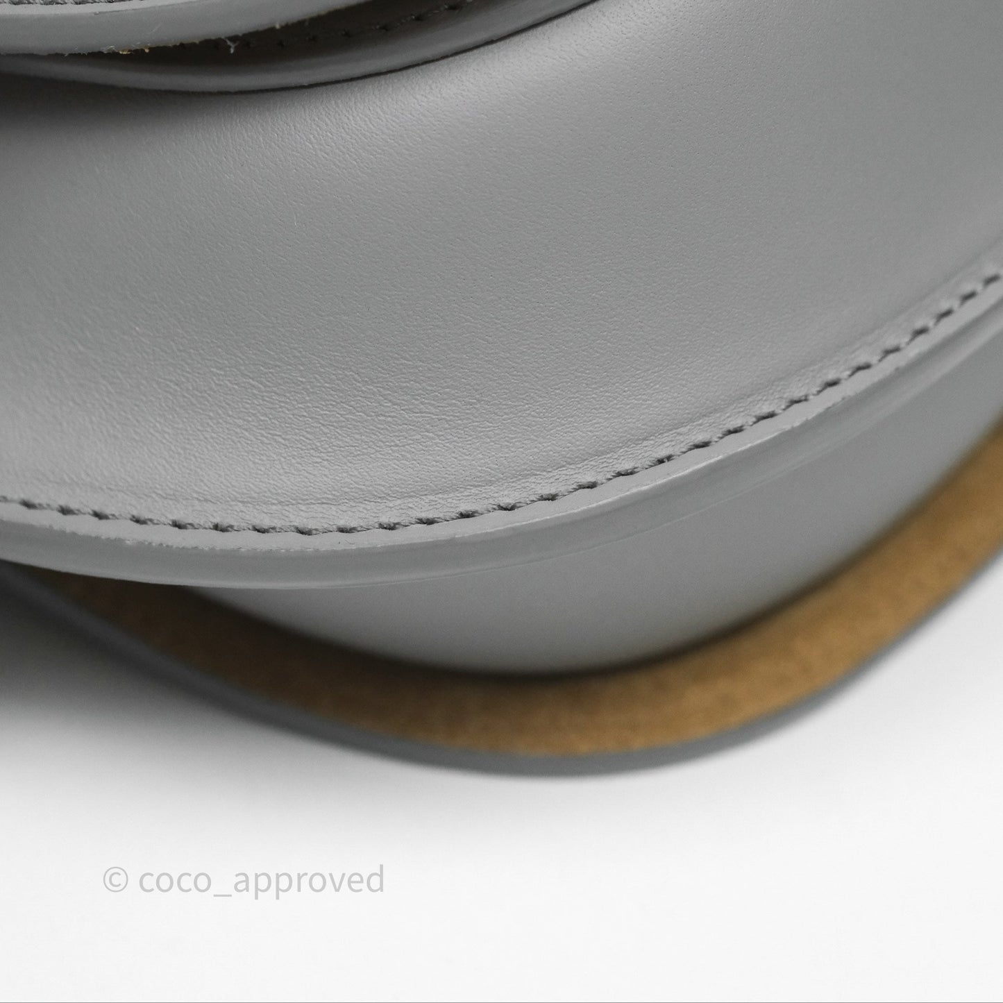 Loewe Mini Gate Dual Bag in Soft Calfskin & Jacquard Strap Light Grey