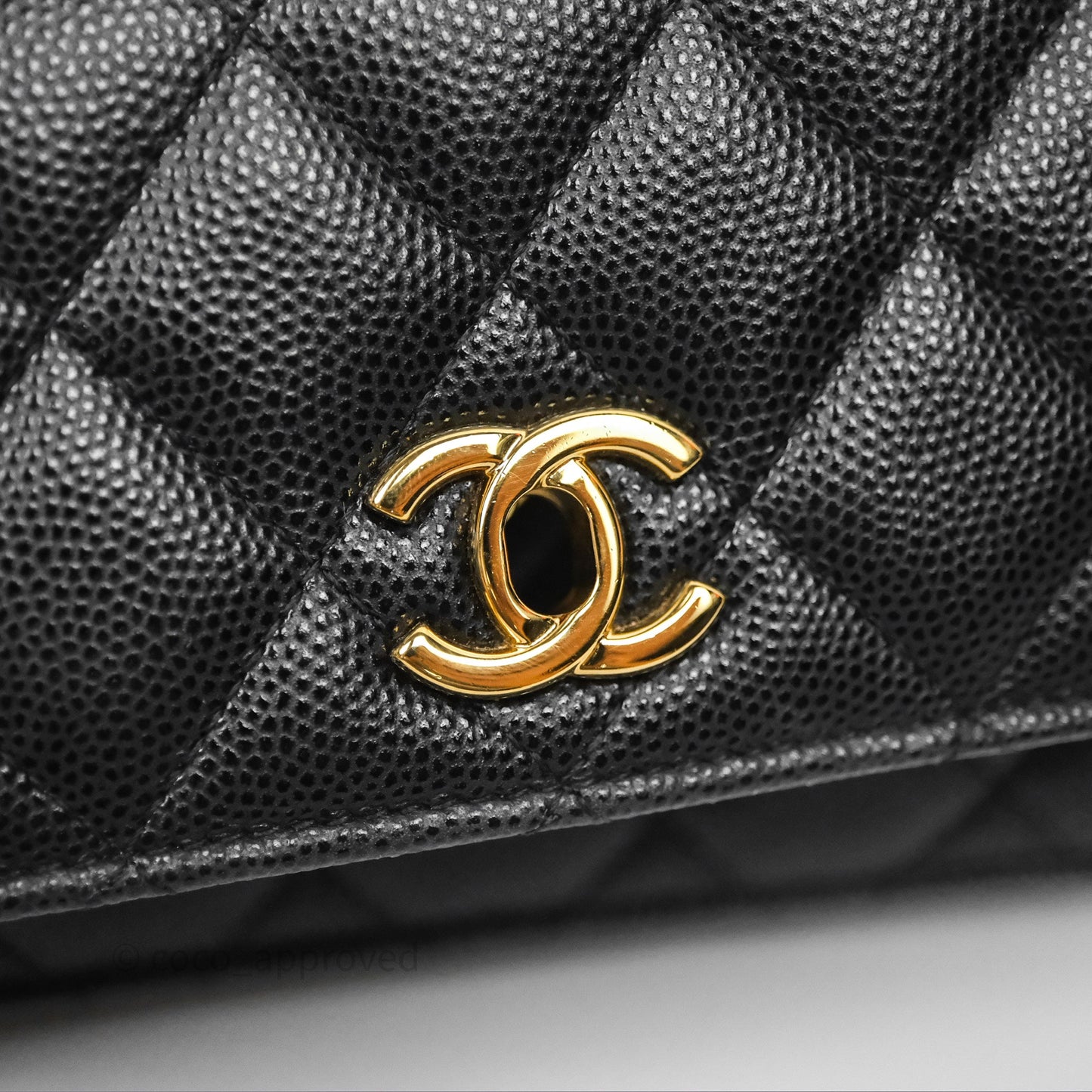 Chanel WOC Bag Charm Black Caviar Gold Hardware