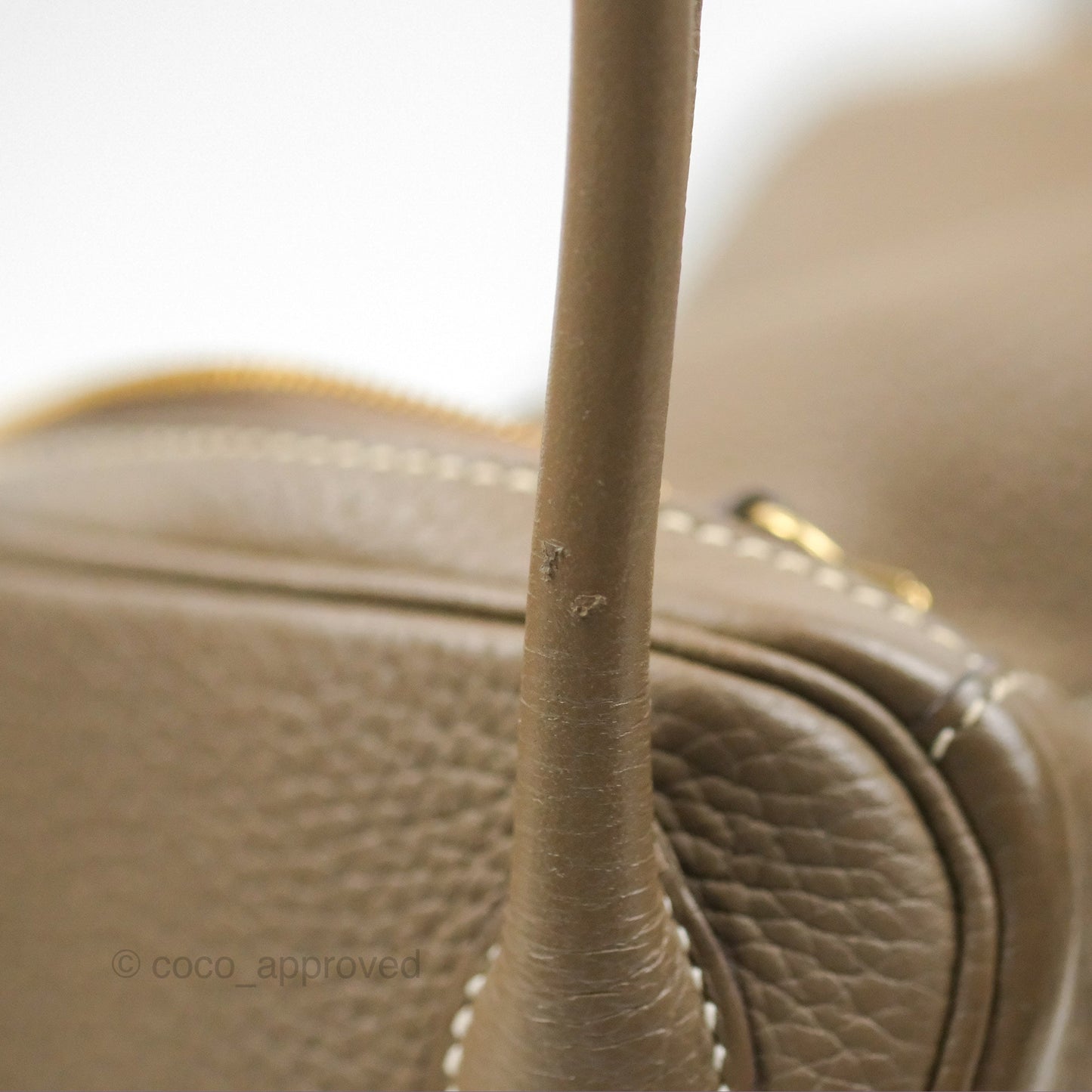 Hermès Lindy 26 Etoupe Clemence Gold Hardware