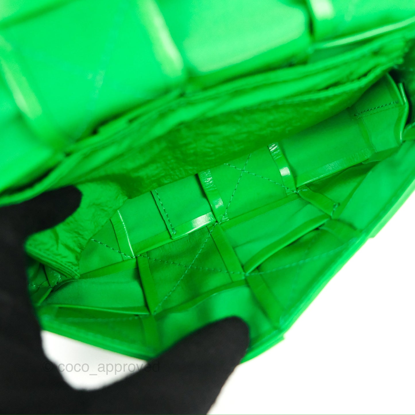 Bottega Veneta Mini Cassette Belt Bag Parakeet Intreccio Leather