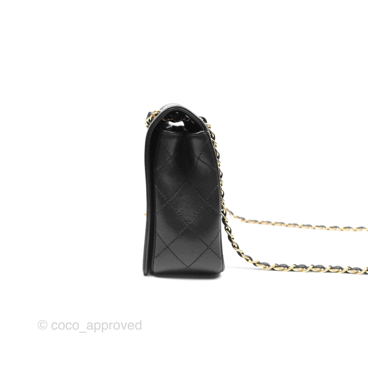 Chanel Mademoiselle Flap Bag Black Calfskin Gold Hardware