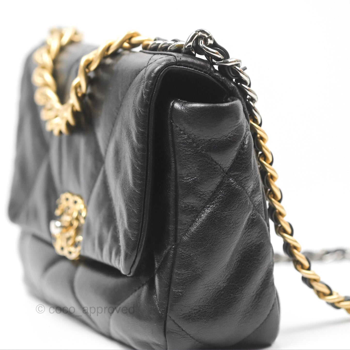 Chanel 19 Small Black Goatskin Mixed Hardware