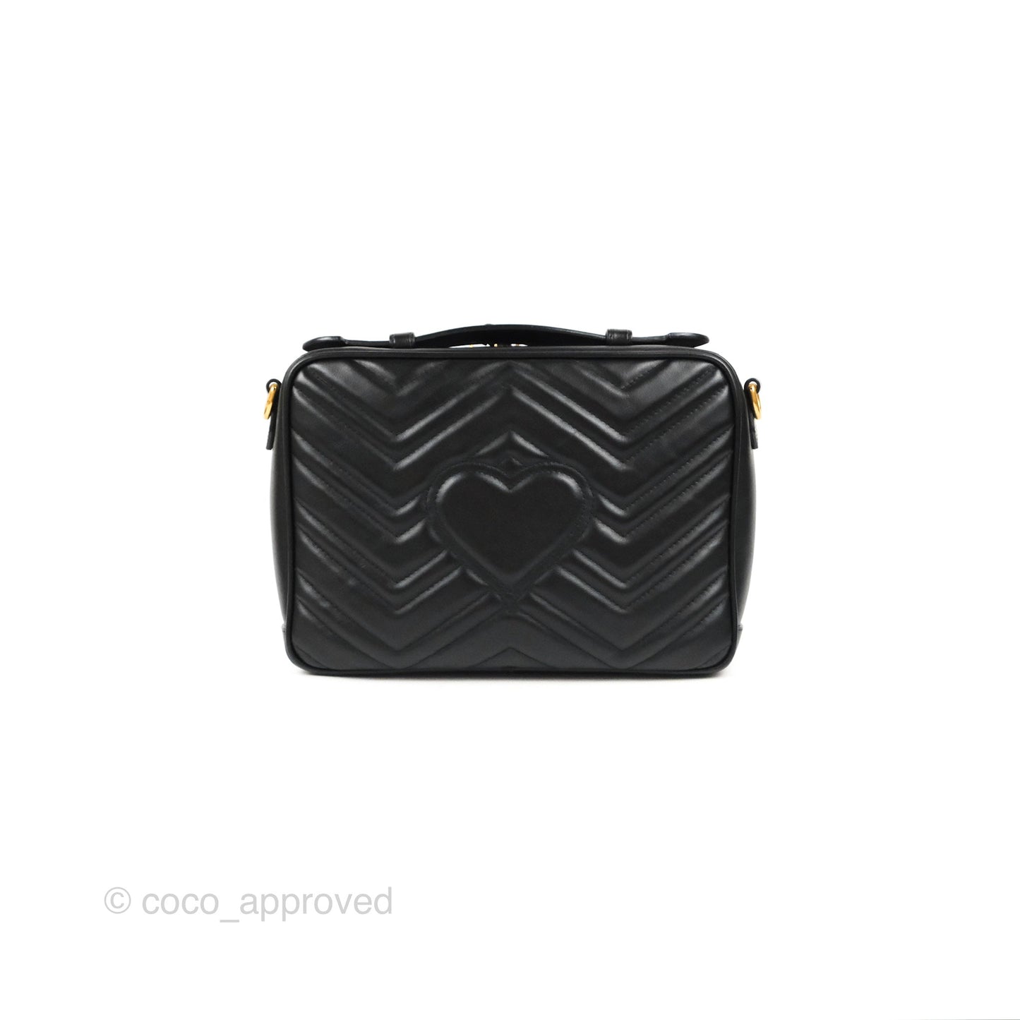 Gucci Small GG Marmont Shoulder Bag Matelasse with Sylvie Web Strap Black