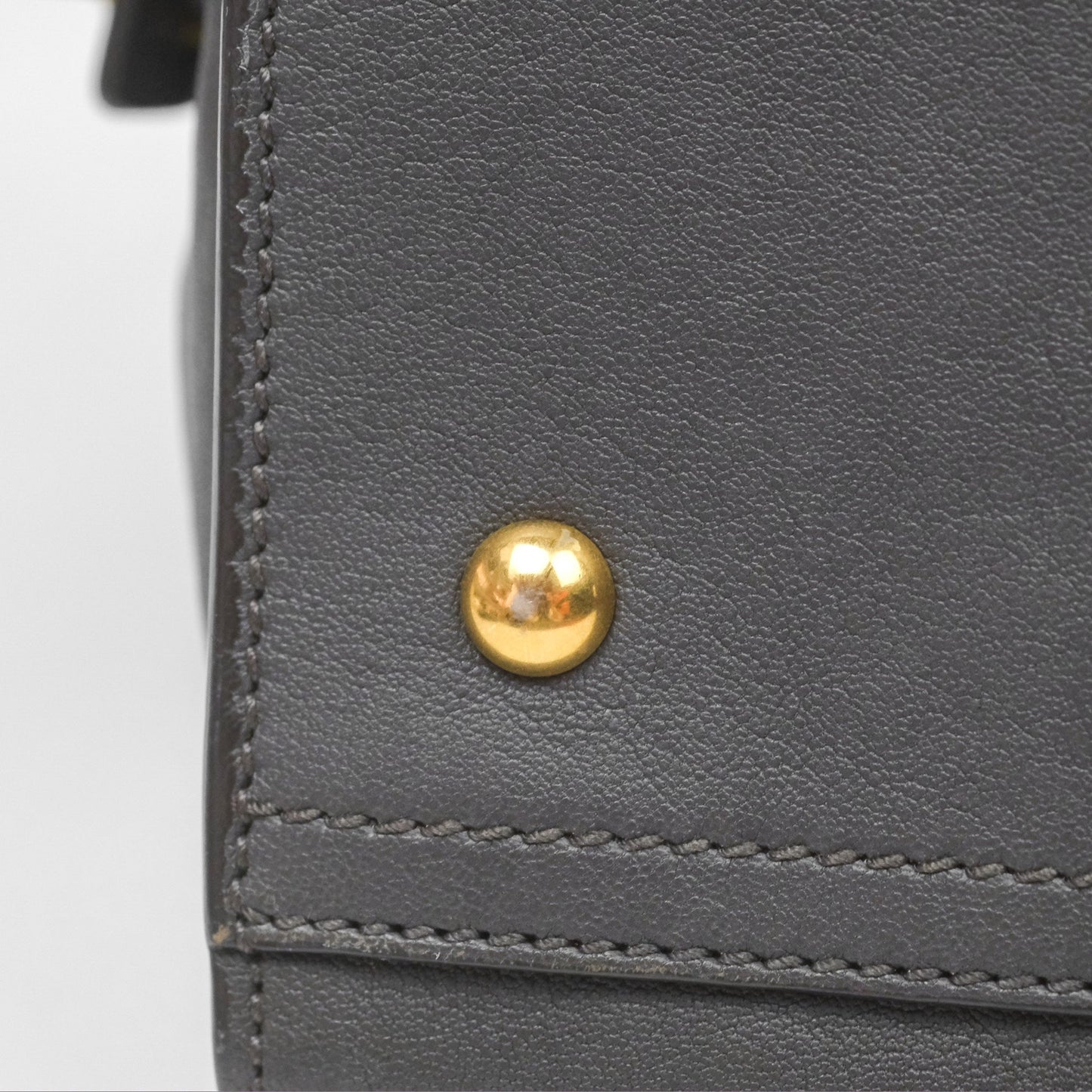 Saint Laurent Chyc Bag Dark Grey Calfskin Gold Hardware