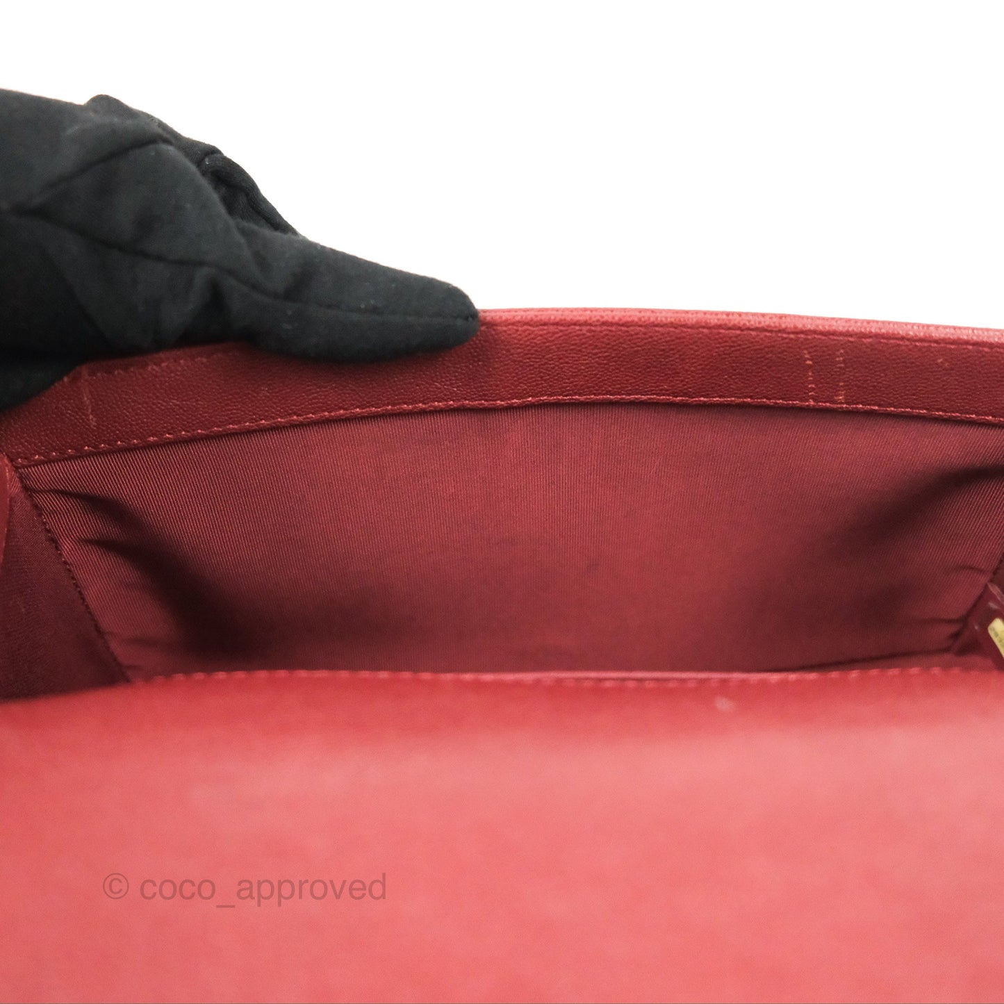 Chanel Quilted Medium Boy Burgundy Caviar Aged Gold Hardware