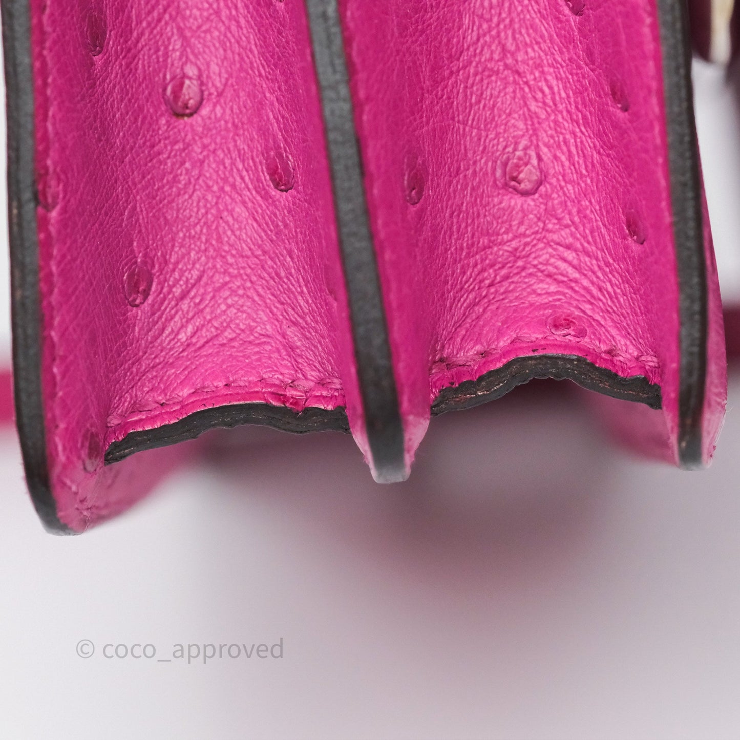 Hermès Roulis Mini 18 Rose Pourpre L3 Autruche Palladium Hardware