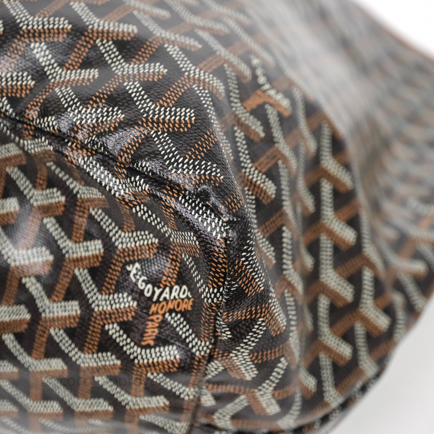 Goyard Saint Louis Tote Bag GM Black/Tan