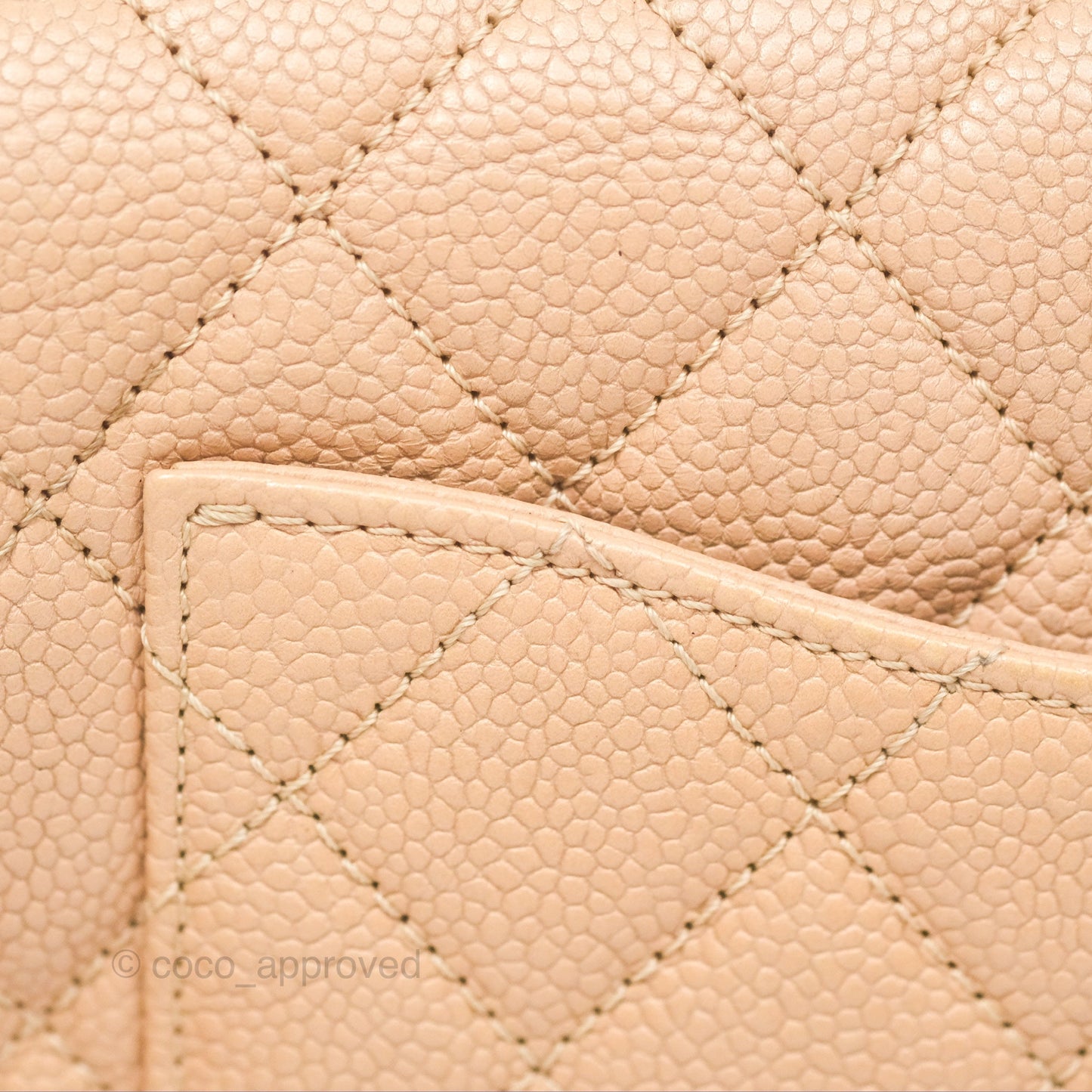 Chanel Small CC Filigree Flap Quilted Beige Black Caviar