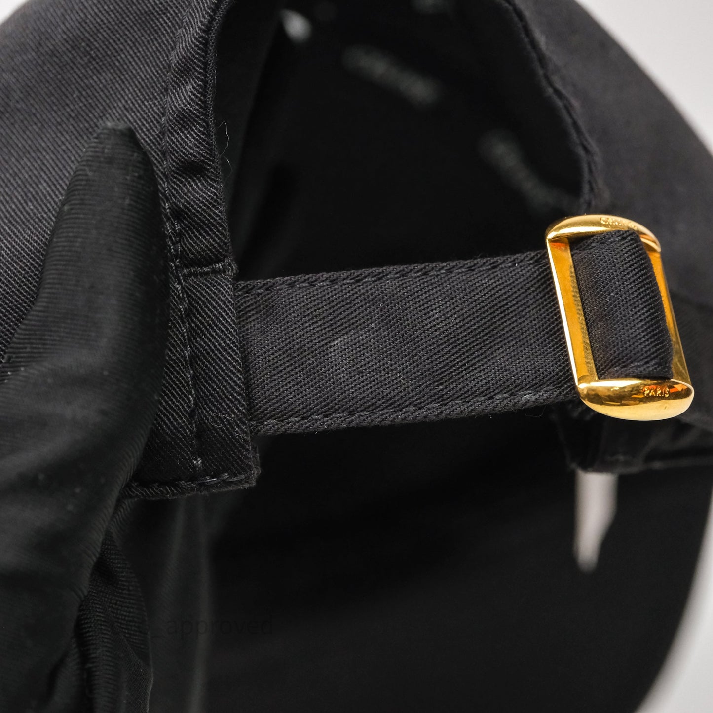 Celine Baseball Cap Cotton Triomphe Black