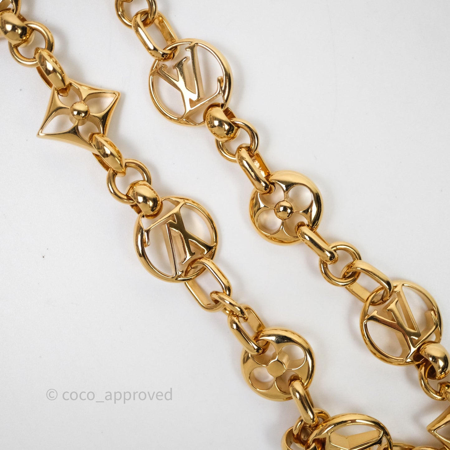 Louis Vuitton Belt Gold Tone