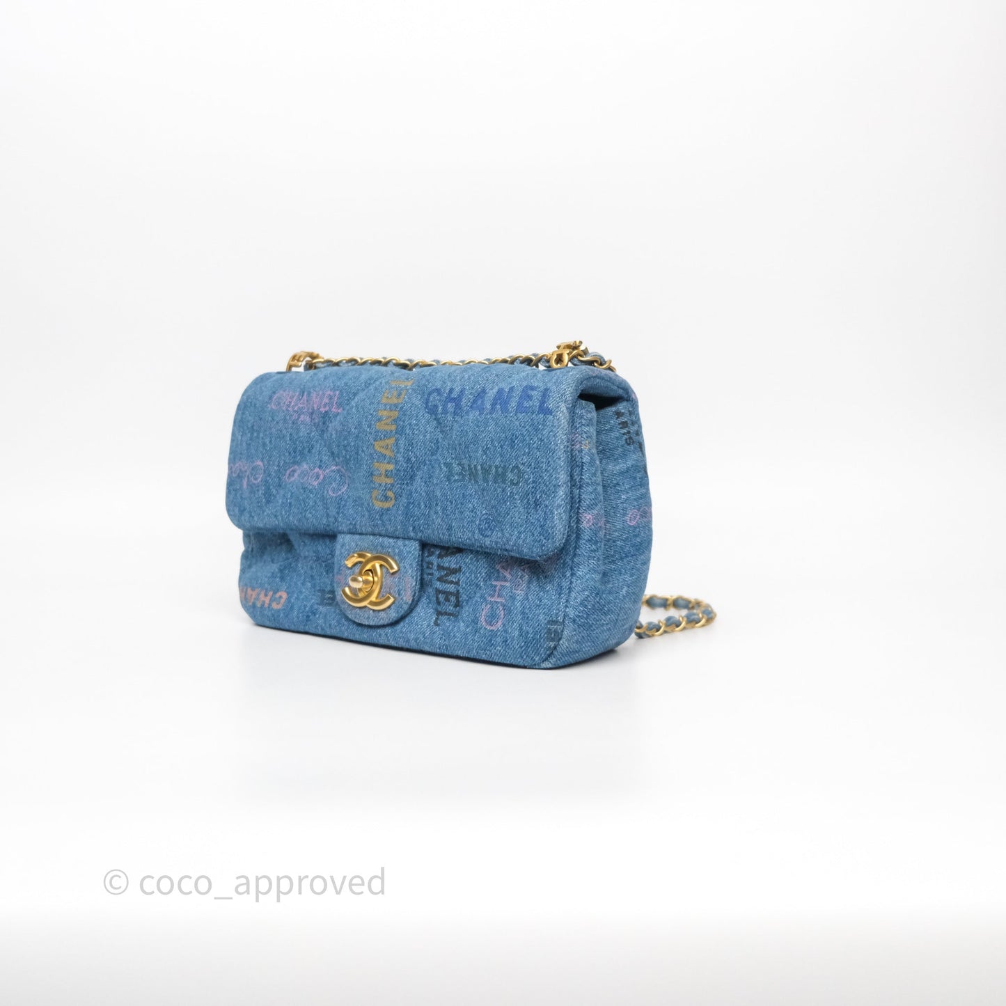 Chanel Small Denim Mood Flap Quilted Blue Multicolor