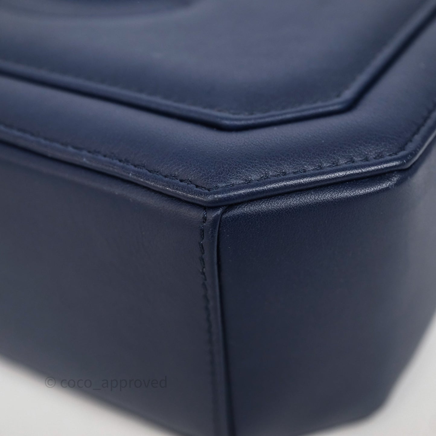 Chanel CC Octagon Camera Case Lambskin Navy Gold Hardware