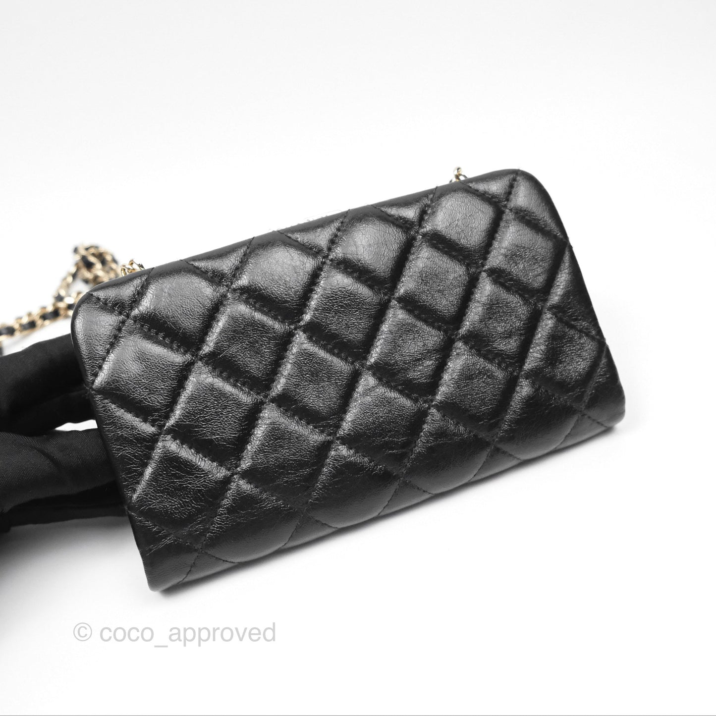 Chanel Clutch on Chain Black Calfskin Gold Hardware