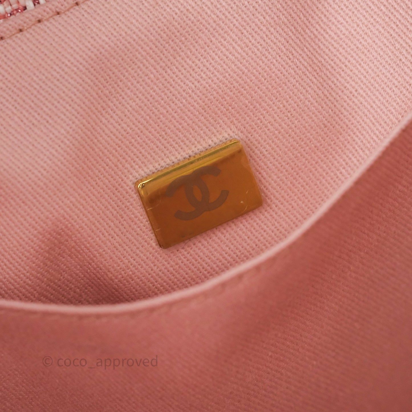 Chanel Medium Deauville Pink Glitter Raffia Gold Hardware