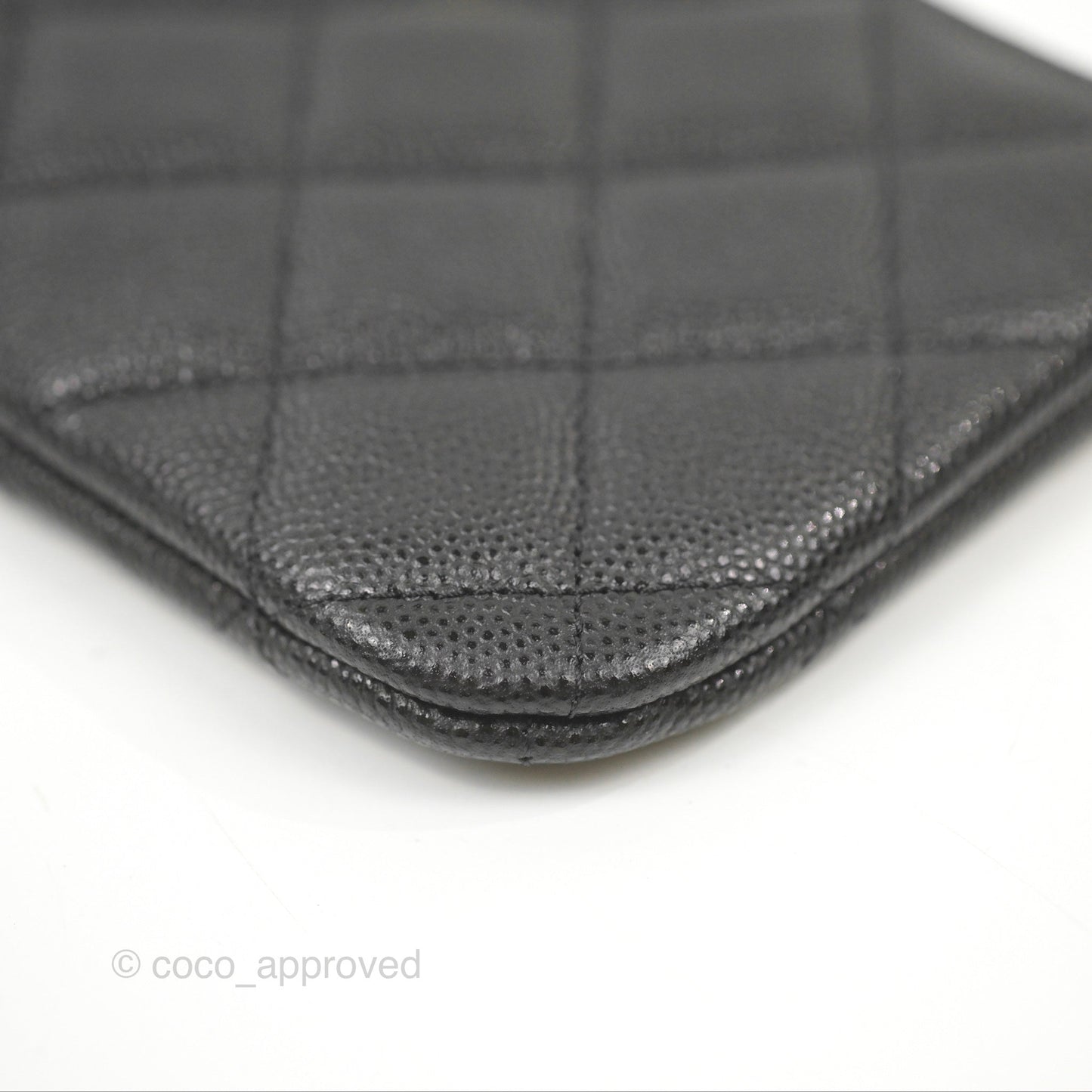 Chanel Quilted Mini O Case Black Caviar Gold Hardware