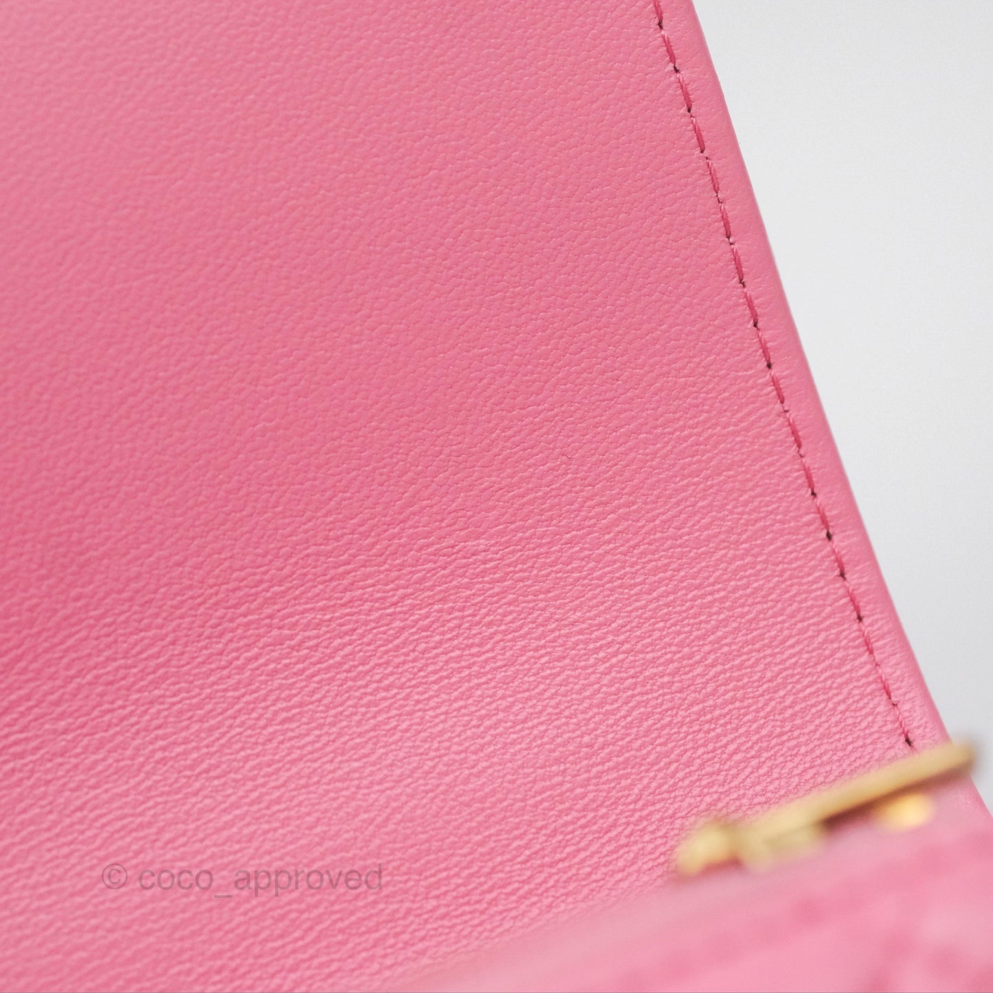 Chanel Top Handle Mini WOC Phone Holder with Chain Pink Lambskin