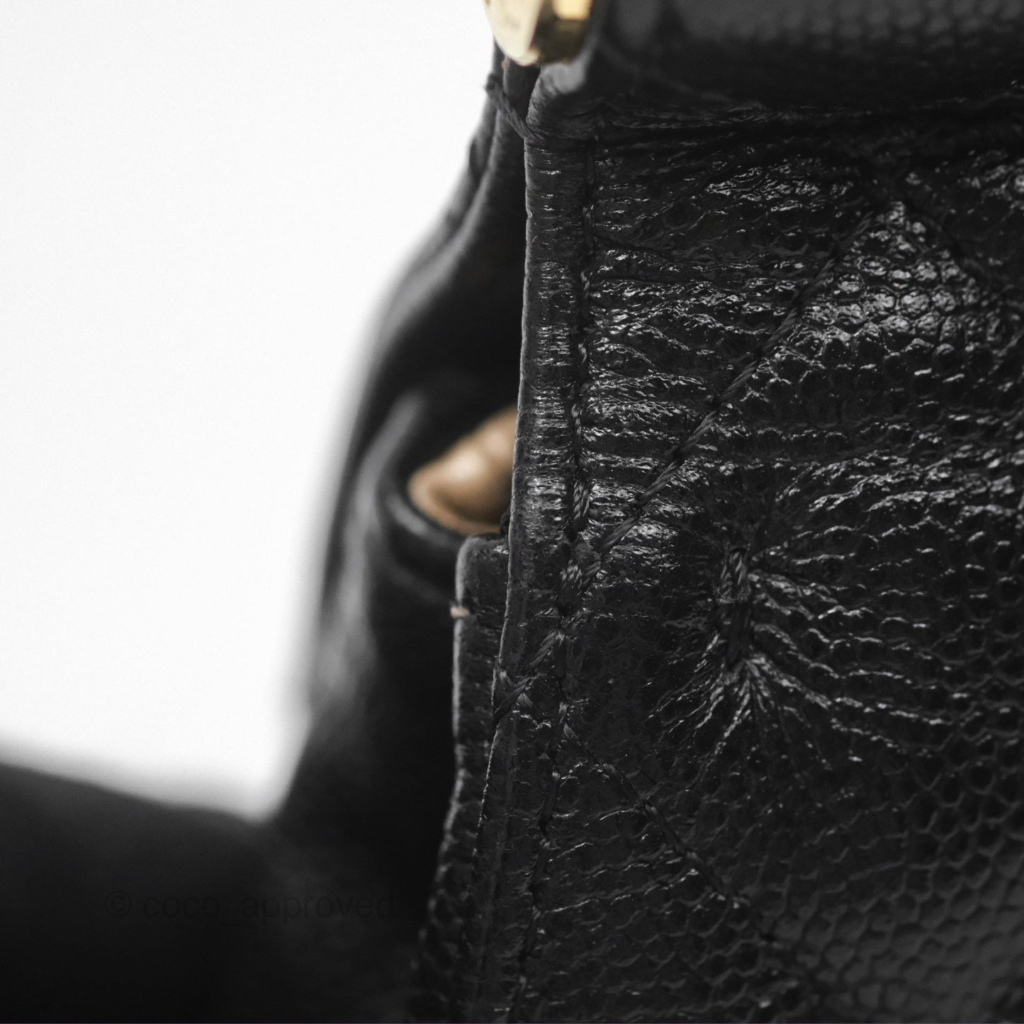 Chanel Clutch with Chain Black Caviar Gold Hardware 22K
