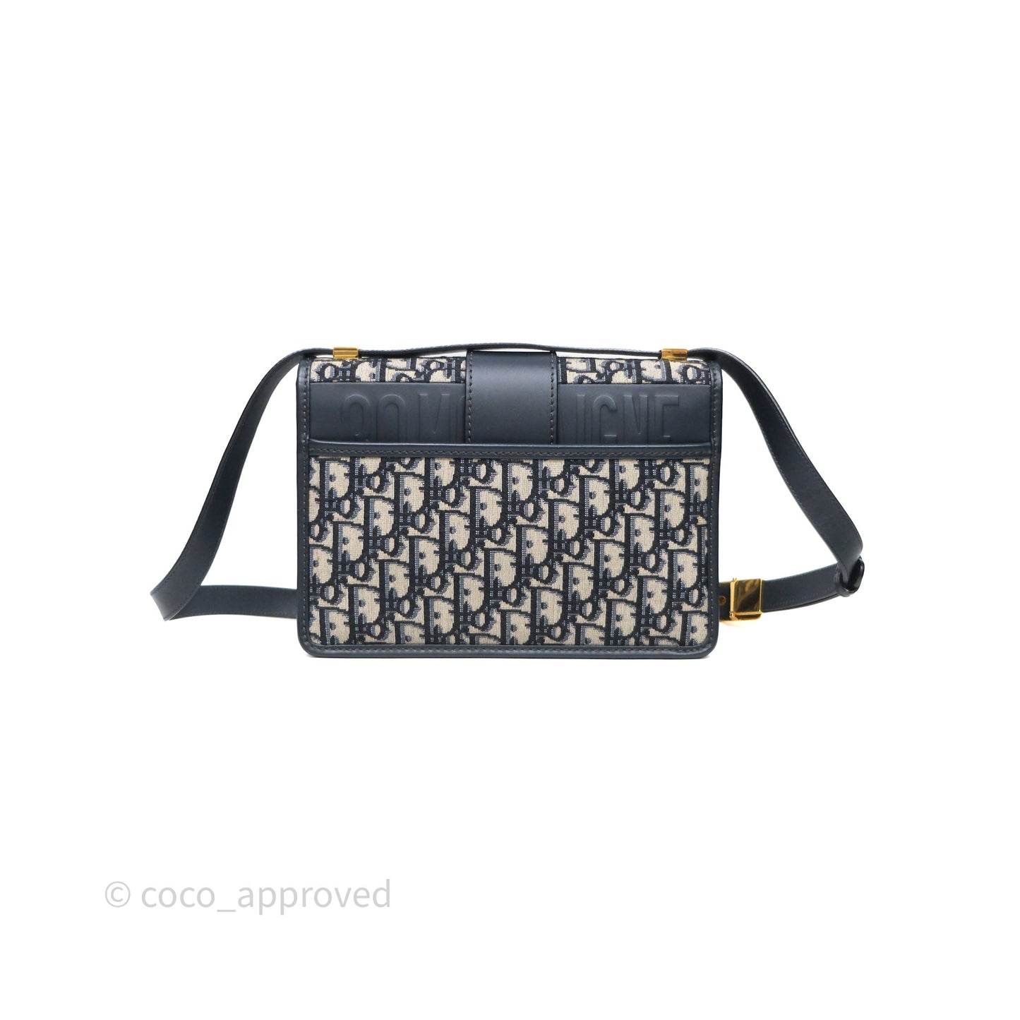 Christian Dior Small 30 Montaigne Bag Blue Dior Oblique Jacquard