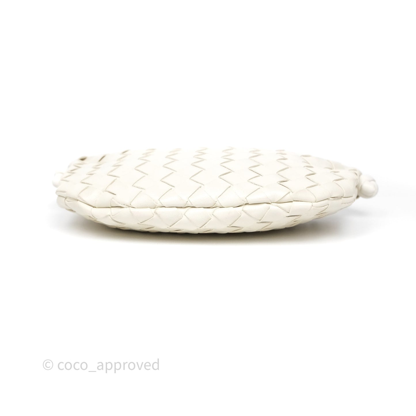 Bottega Veneta Small Turn Pouch Nappa Intrecciato White