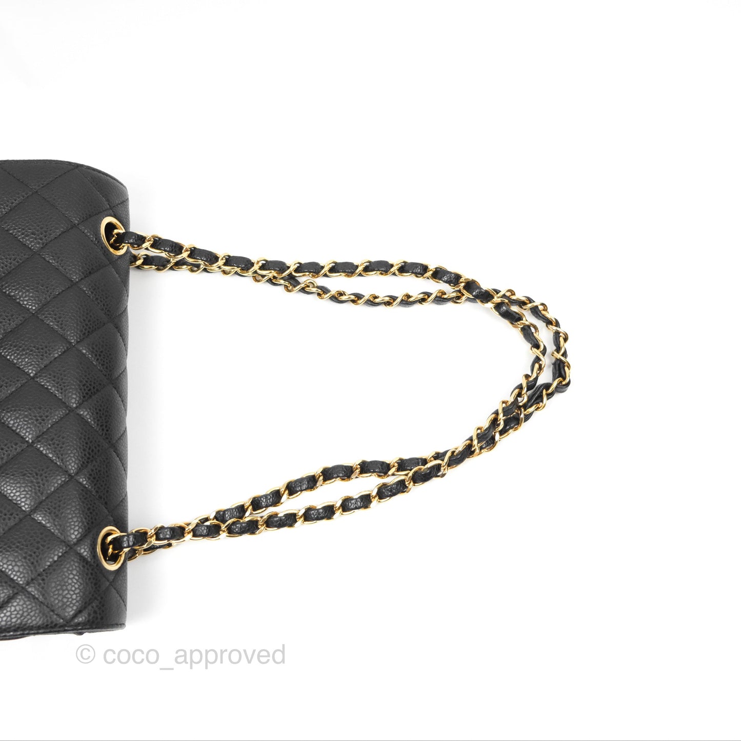 Chanel Small Quilted Classic Flap Black Caviar 24K Gold Hardware