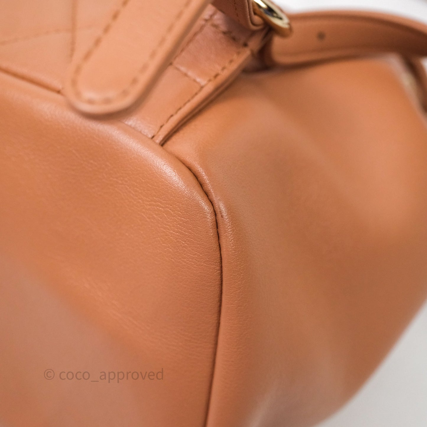 Chanel Small Duma Drawstring Backpack Camel Calfskin