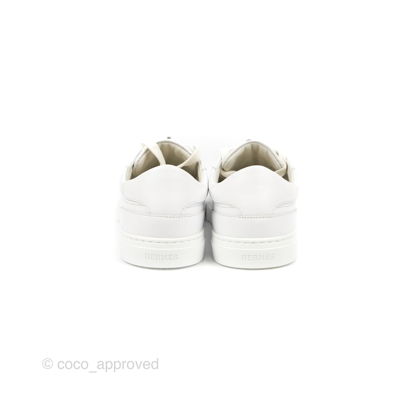 Hermès Day Sneaker Kelly Blanc Palladium Size 35.5
